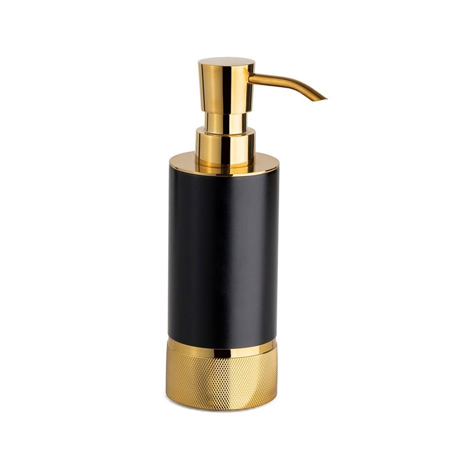 Tezgah Üstü Sıvı Sabunluk 250 Ml Gold-Siyah Renk 190X60X93 Mm
