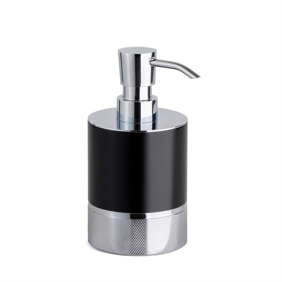 Tezgah Üstü Sıvı Sabunluk 250 Ml Krom-Siyah Renk 160X80X103 Mm
