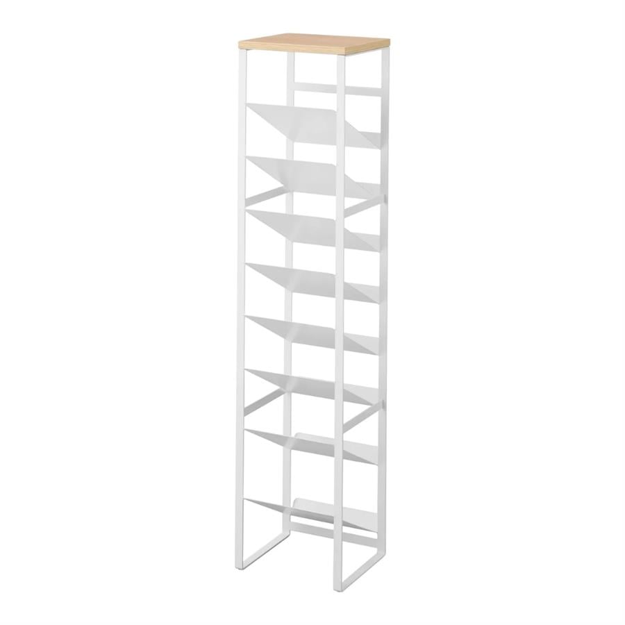 Tower 8 Katlı Ahşap Üst Şişe Rafı Beyaz Renk 88,5 cm