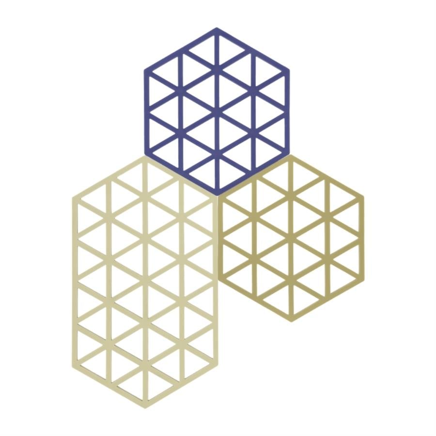 Triangles Tencere Altlığı 3'Lü Çok Renkli 16X14X0.9 cm