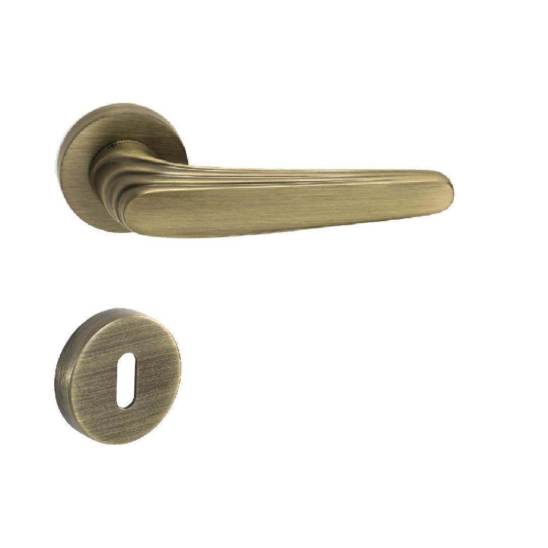 Trıton Rozetli Kapı Kolu Antik Renk