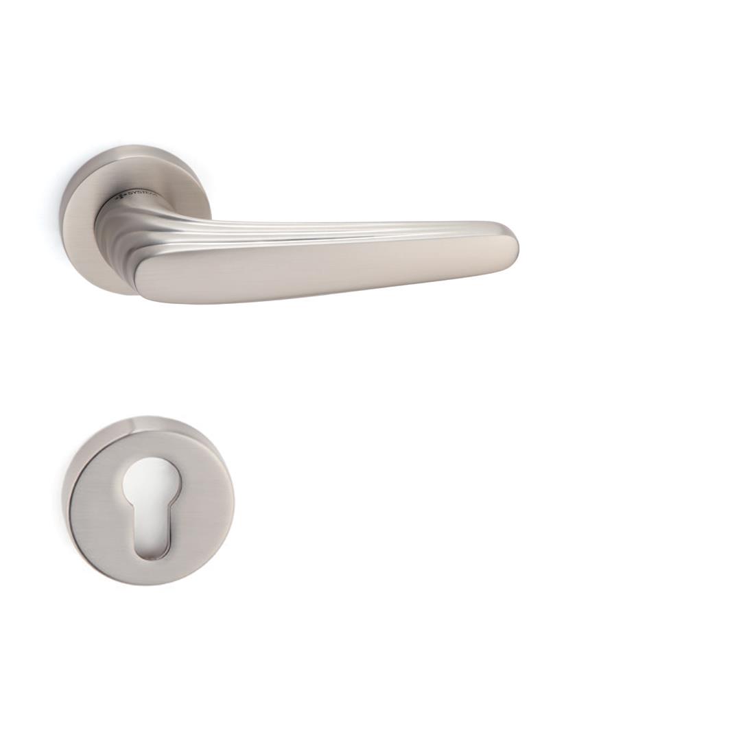 Trıton Rozetli Kapı Kolu Saten Renk