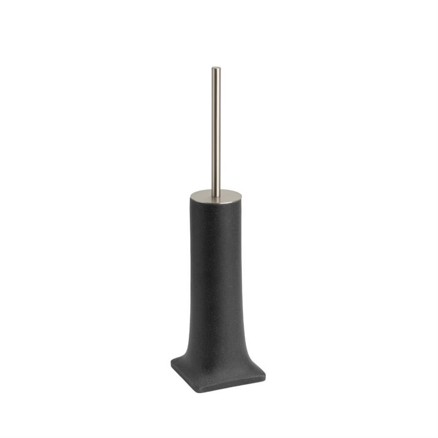 Tuvalet Fırçalığı Siyah-Saten 422X105X105 Mm