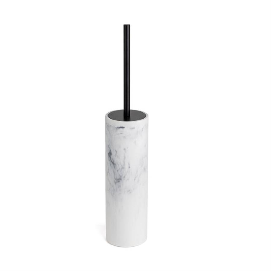Tuvalet Fırçası Mermer Desenli/Siyah Renk 420X80X80 Mm
