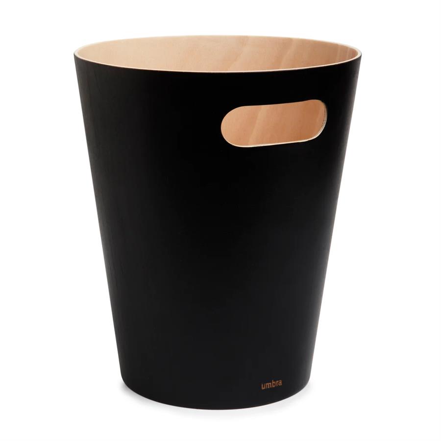 Umbra Woodrow Çöp Kovası - Siyah/Doğal