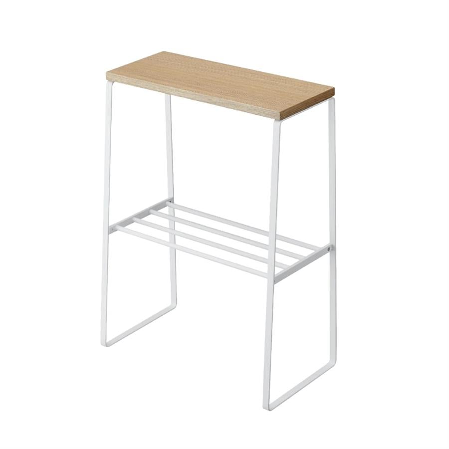Yan Sehpa Çelik/Ahşap 56 cm Beyaz