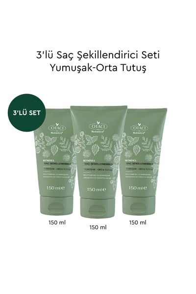 Botanics+ Bitkisel Saç Şekillendirici Yumuşak- Orta Tutuş 3'lü Set