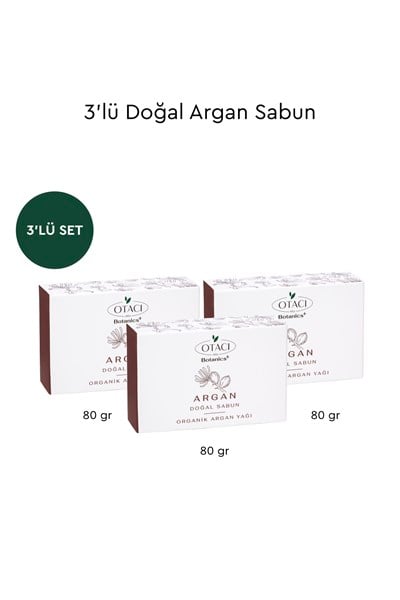 Botanics+ Doğal Argan Sabun 3'lü Set