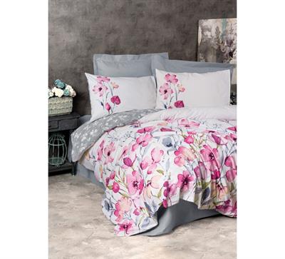 COTTONBOX ÇİFT KİŞİLİK NEVRESİM TAKIMI CARLA GRİ