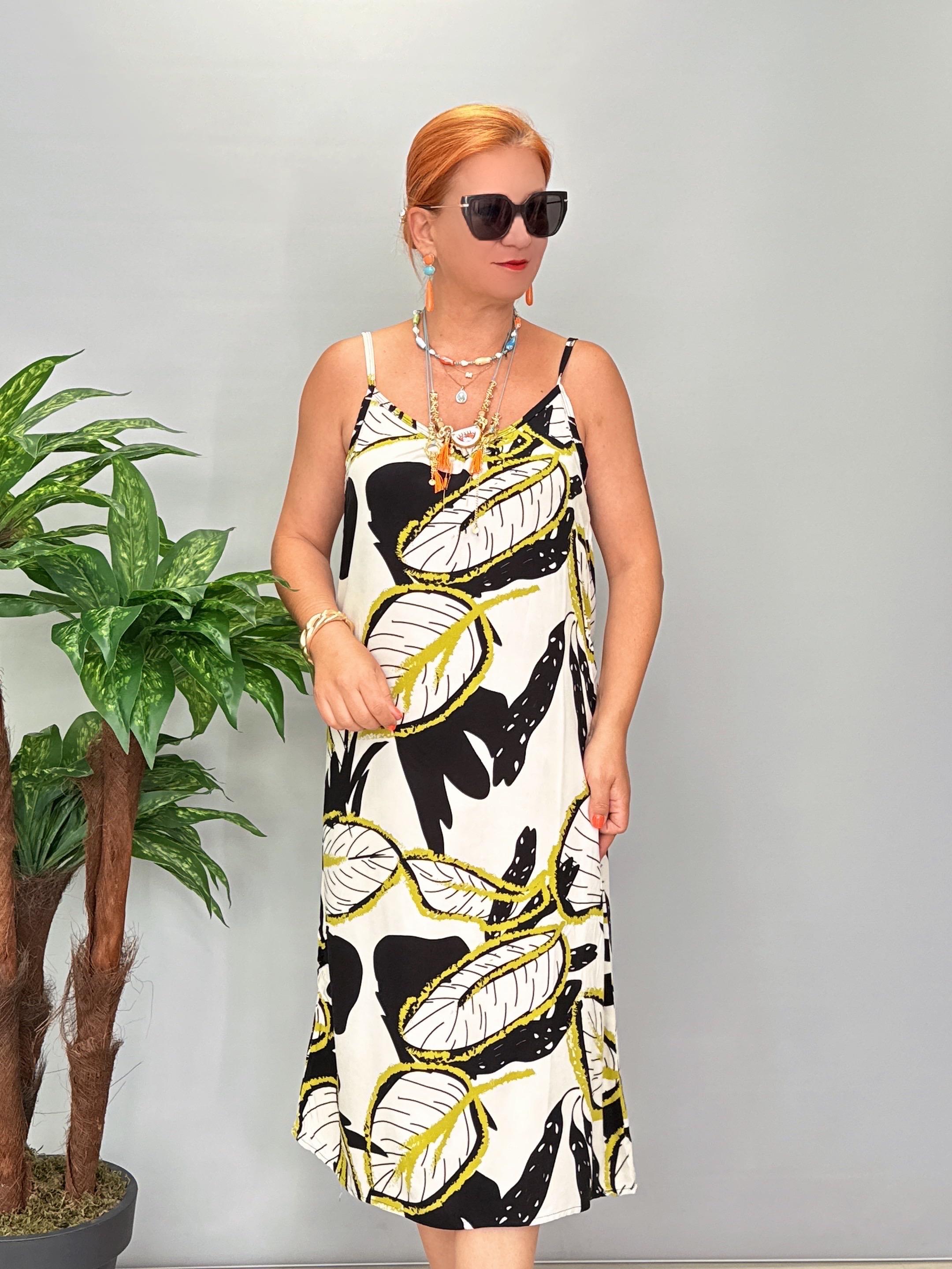  1 BEDEN BÜYÜK ALINIZ 7900 Pamuklu Viskon Elbise 