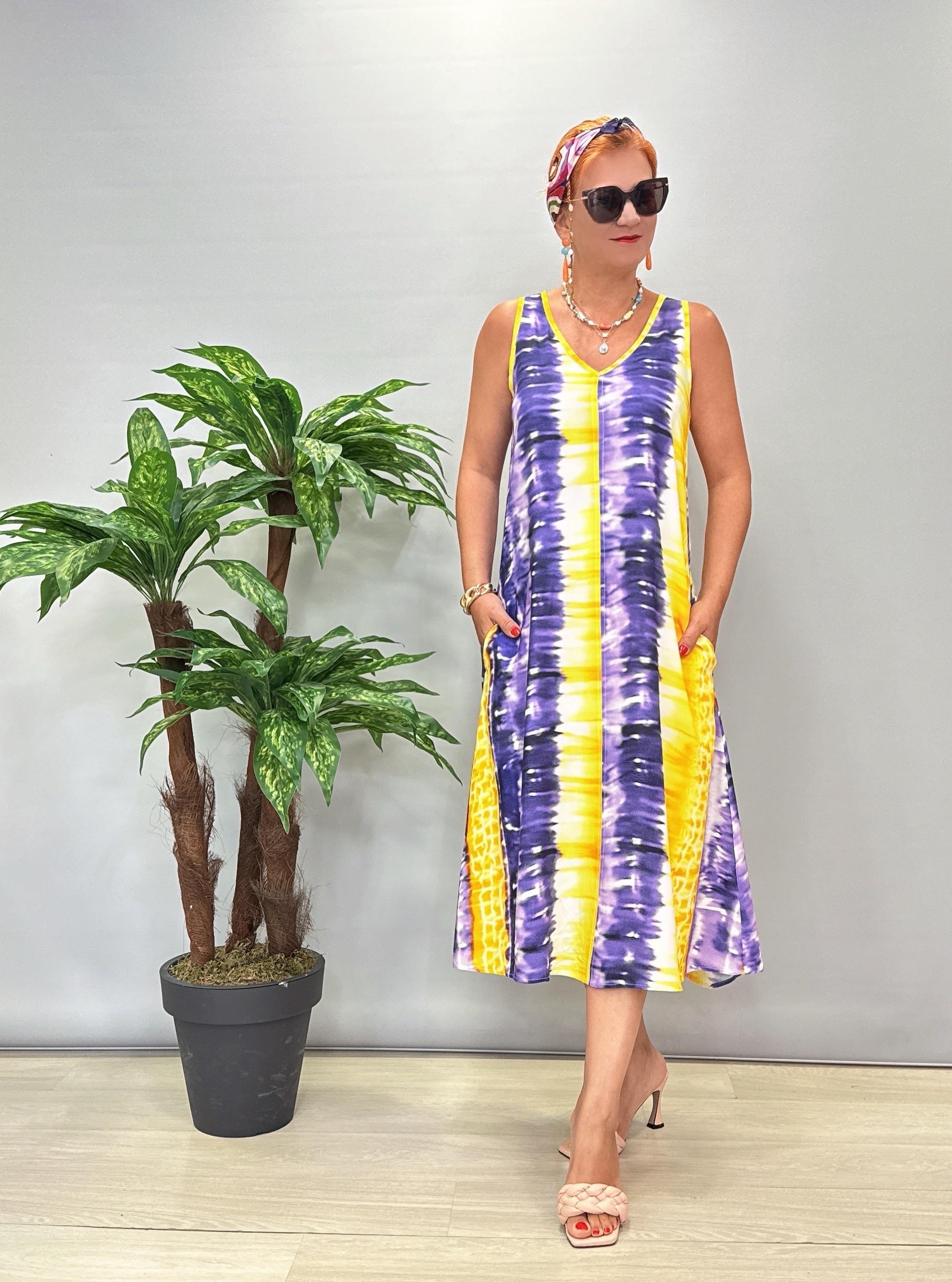 1 BEDEN KÜÇÜK ALINIZ 2247 Pamuklu Viskon Elbise 