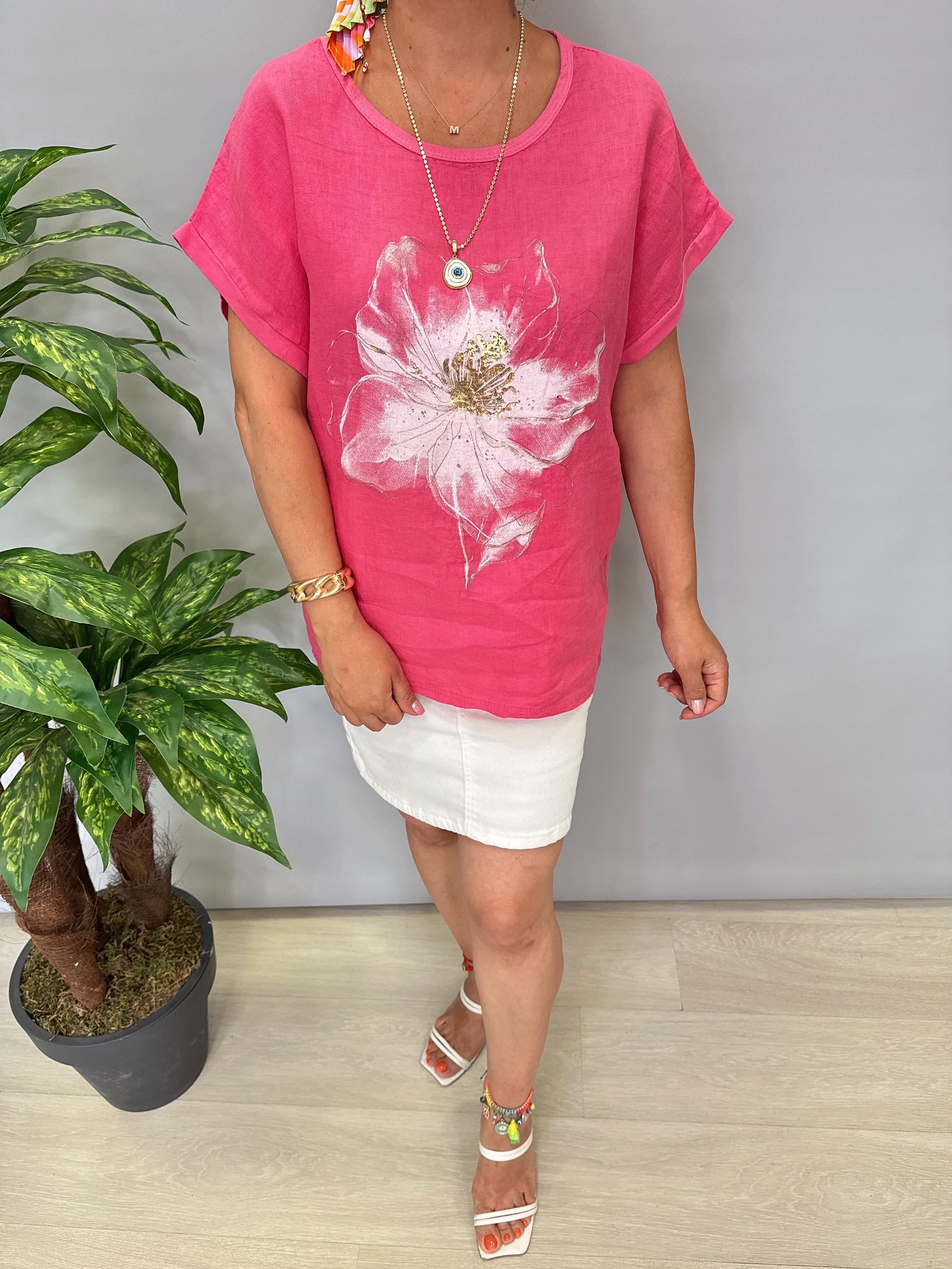 1090 Italyan Bluz Fuşya