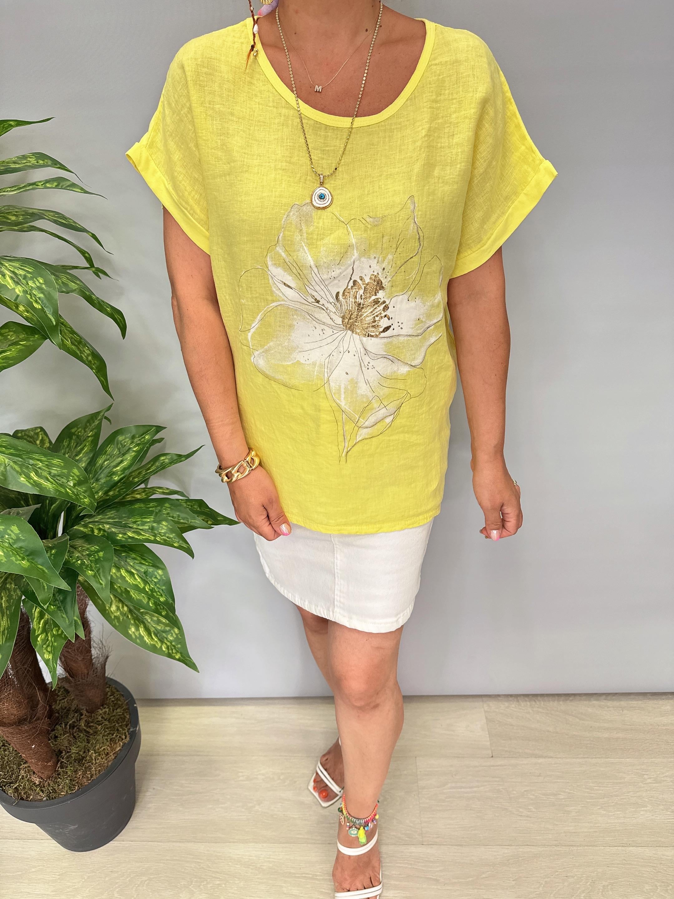 1090 Italyan Bluz Sarı