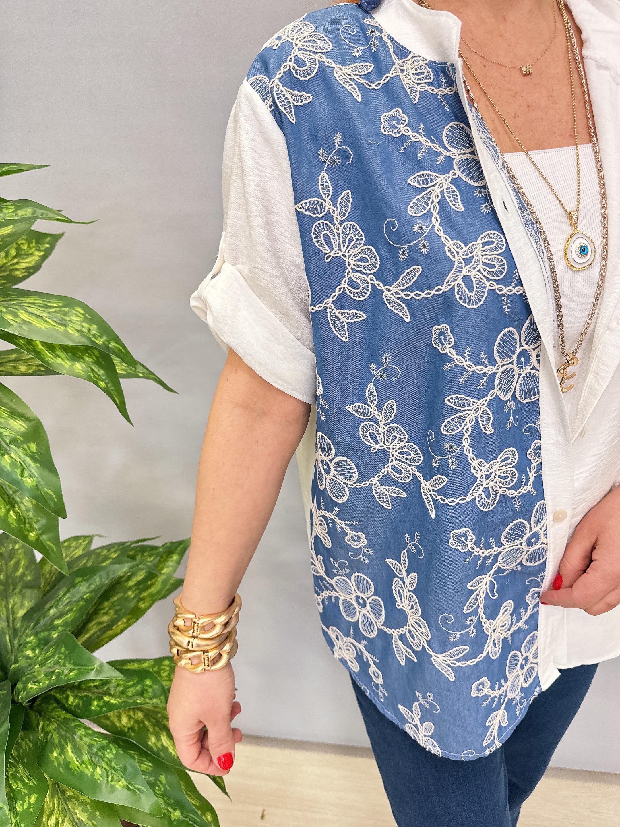 1245 İTALYAN NAKIŞ DETAY GÖMLEK