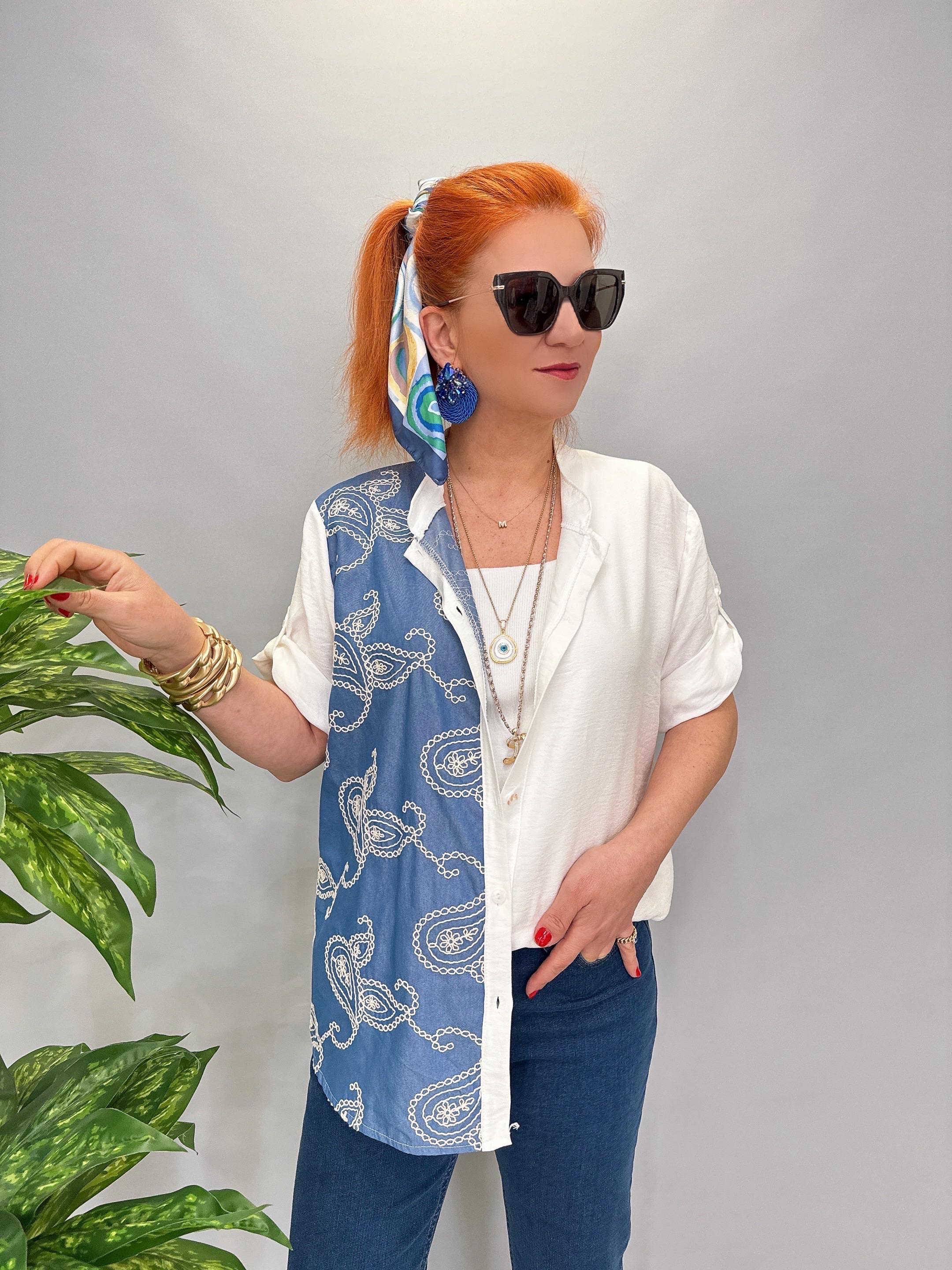 1245 İTALYAN NAKIŞ DETAY GÖMLEK