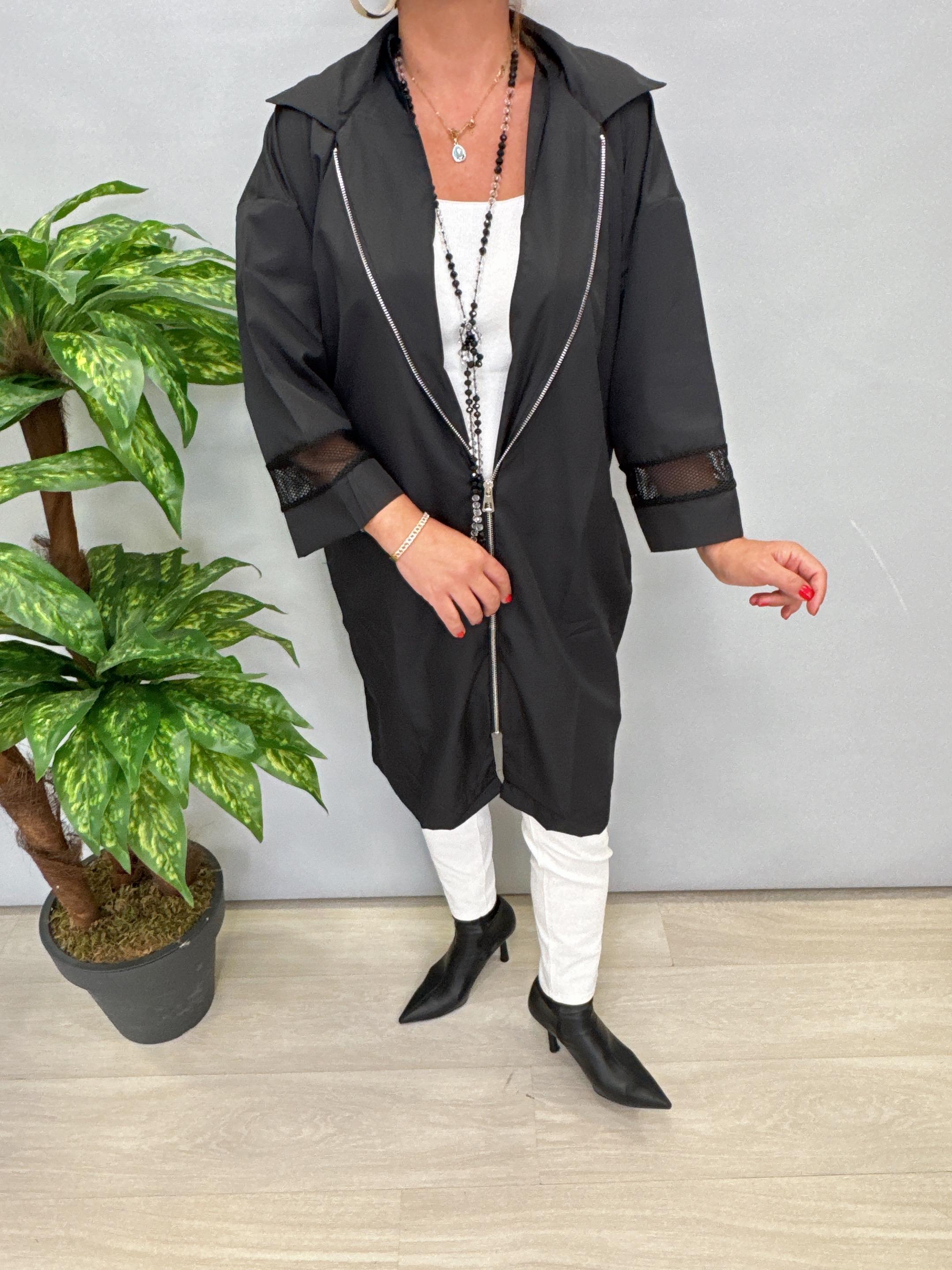 1370 Fileli Yağmurluk Trenç Ceket 