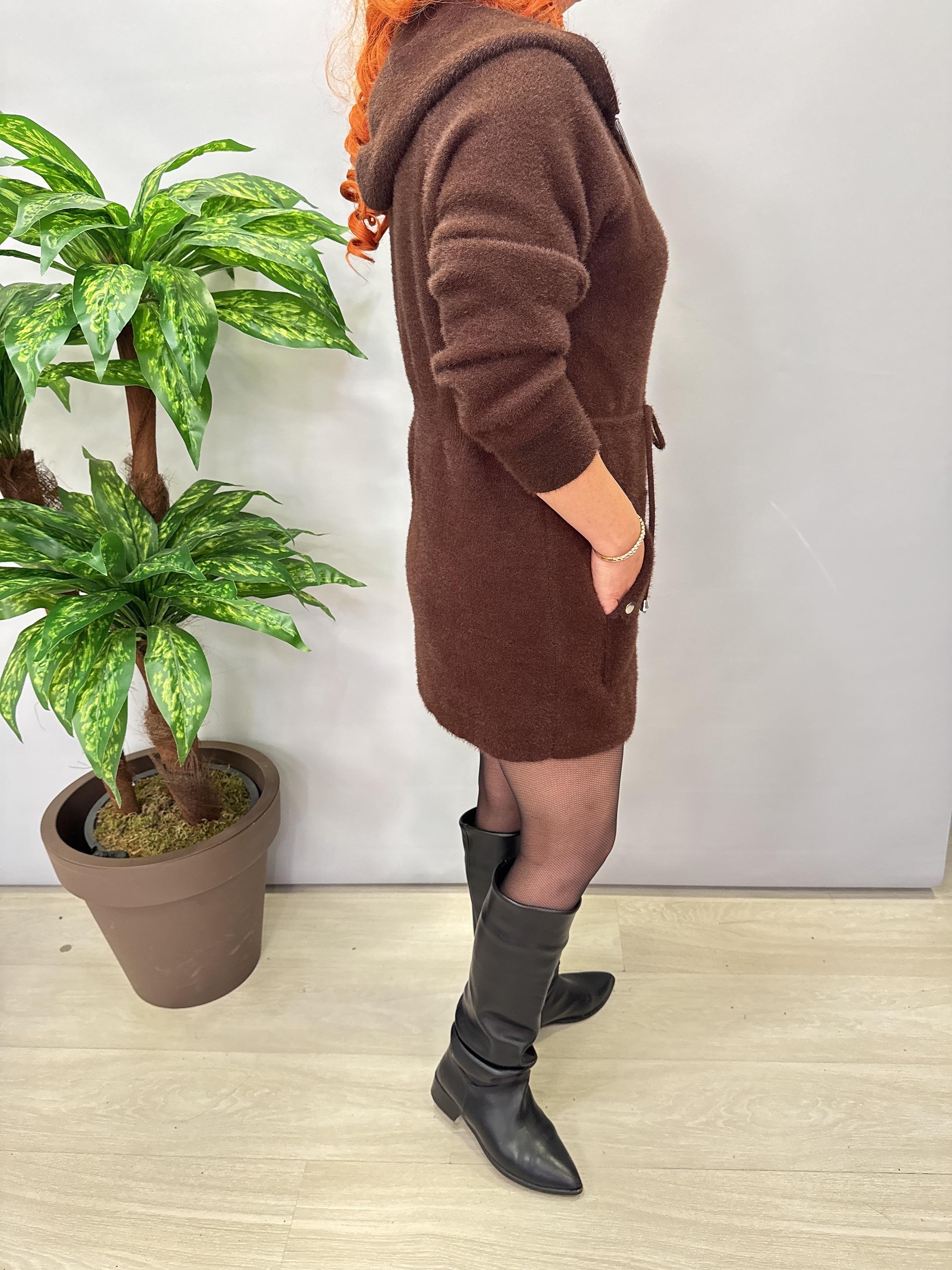 1745 Angora Tunik Ceket Acı Kahve