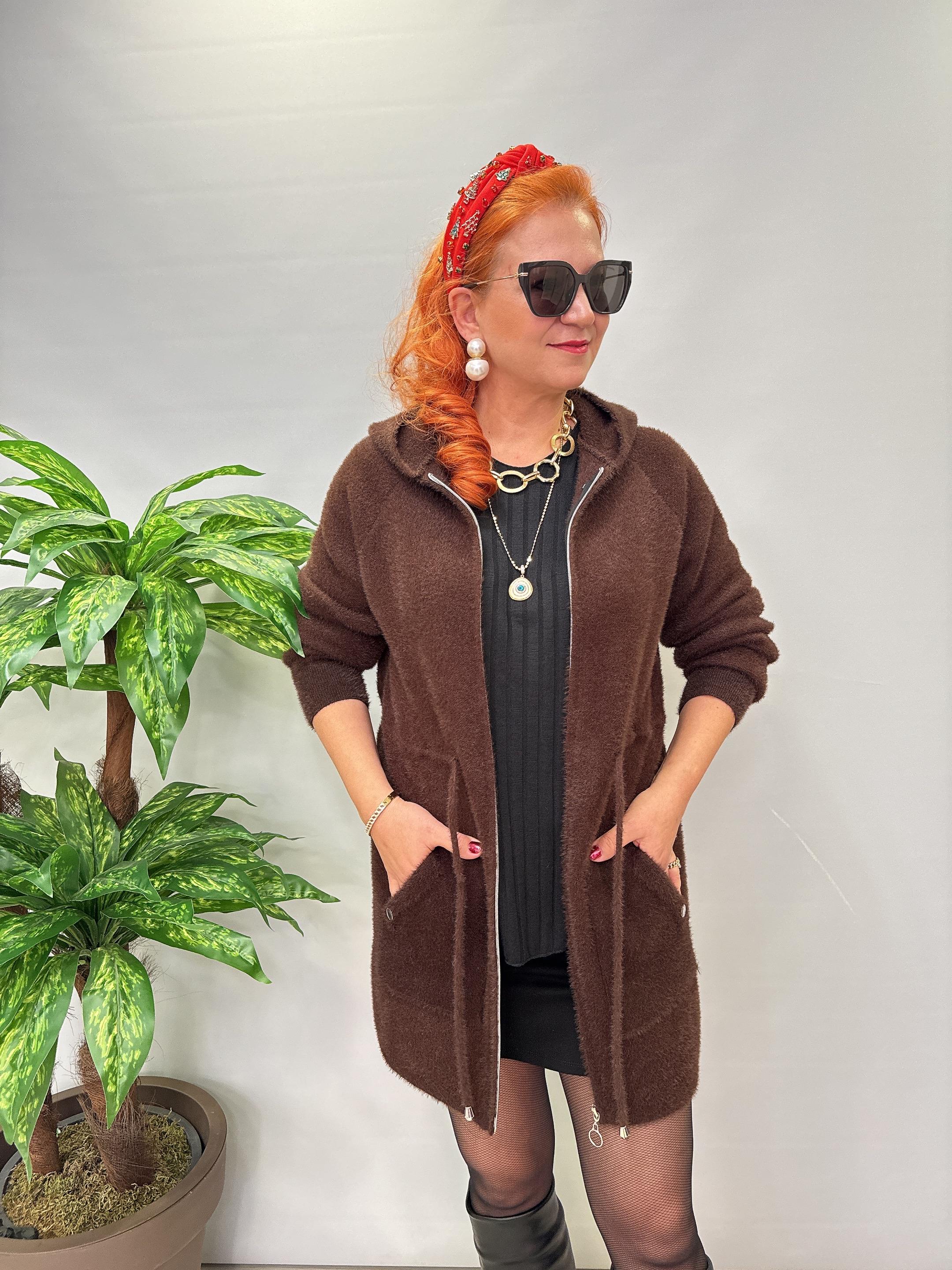 1745 Angora Tunik Ceket Acı Kahve