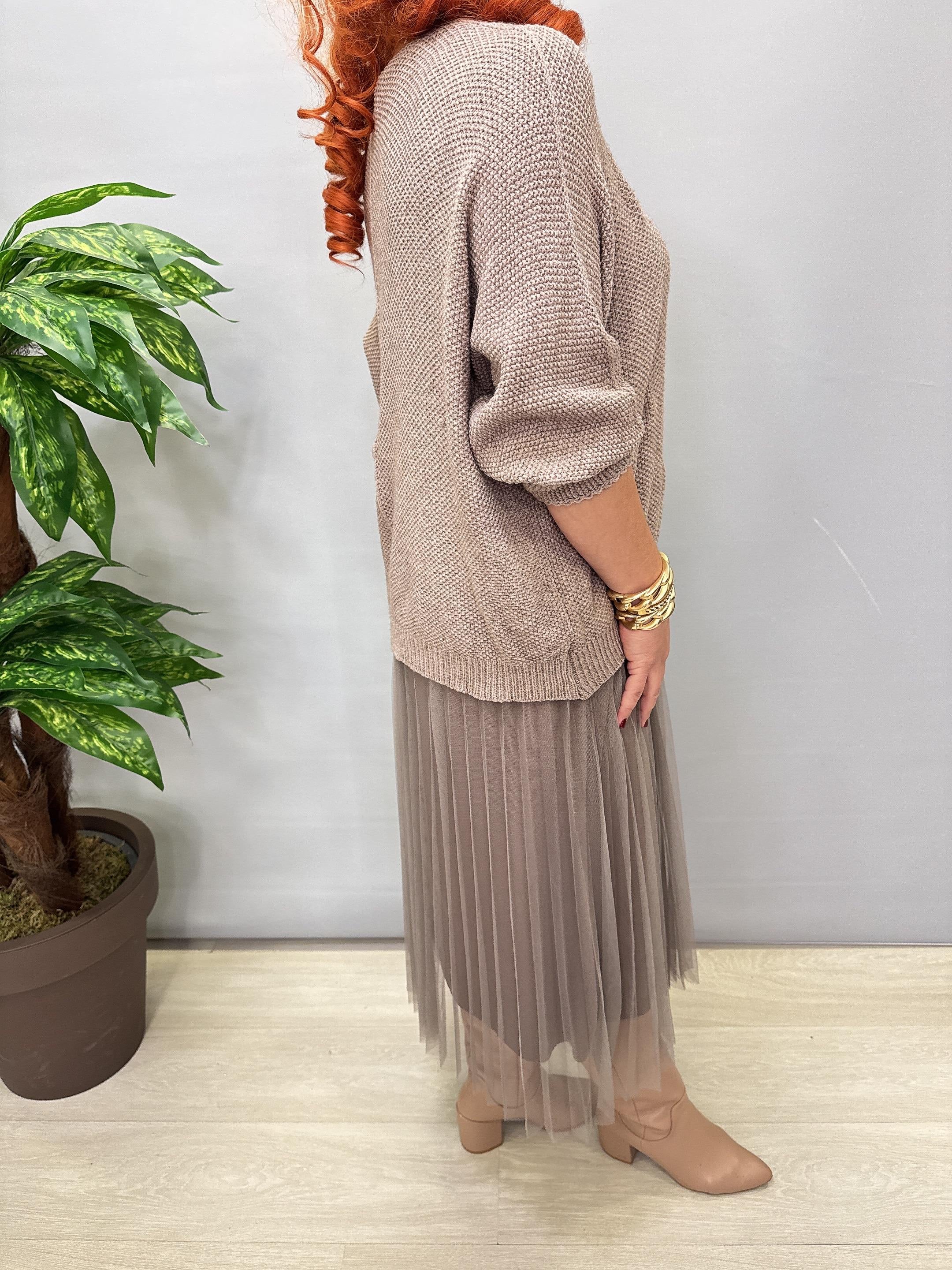 1785 Merserize Trikolu Elbise Vizon