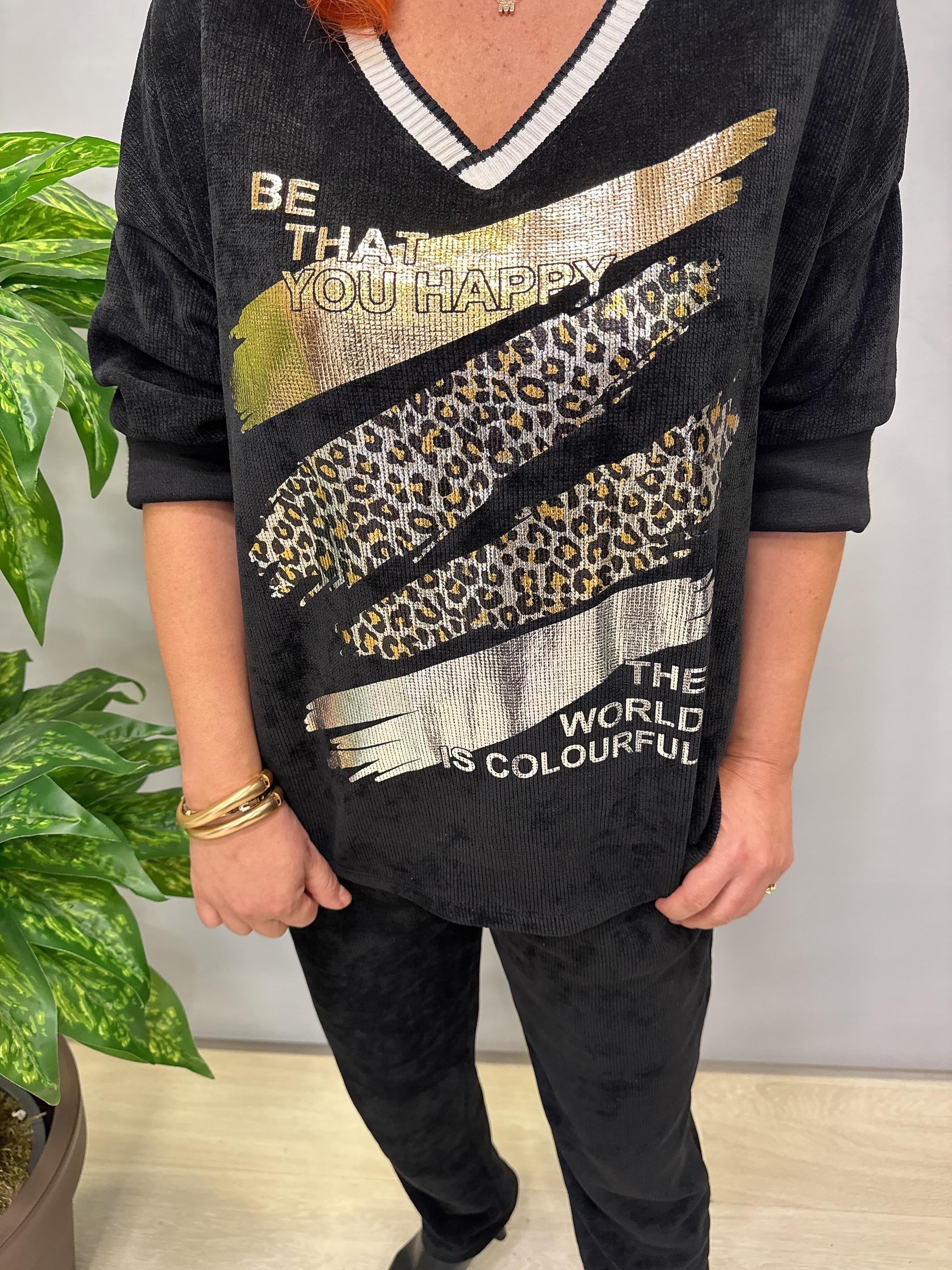 1875 V Yaka Şönil Kadife Takım Siyah