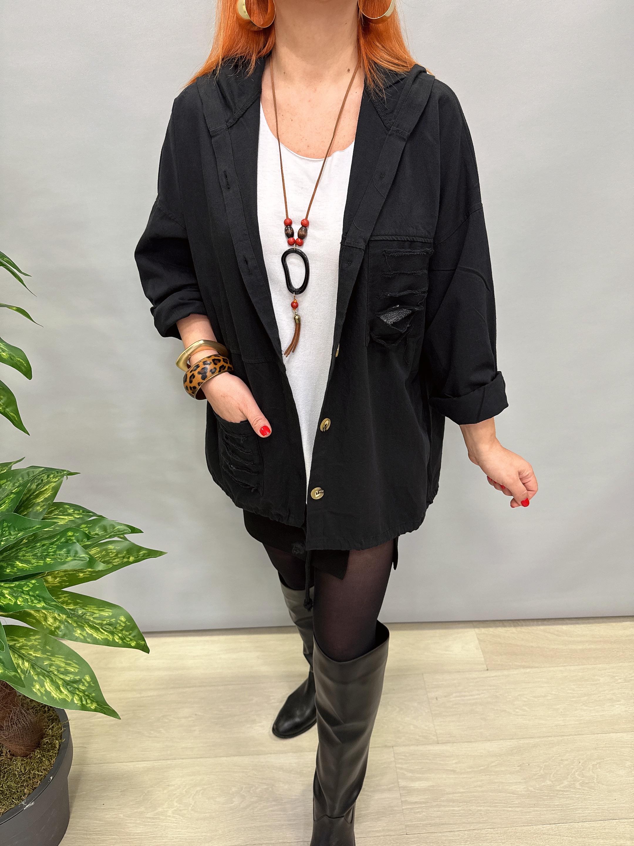 20255 PAYET DETAYLI GABARDİN CEKET SİYAH (TAKIM DEĞİLDİR)