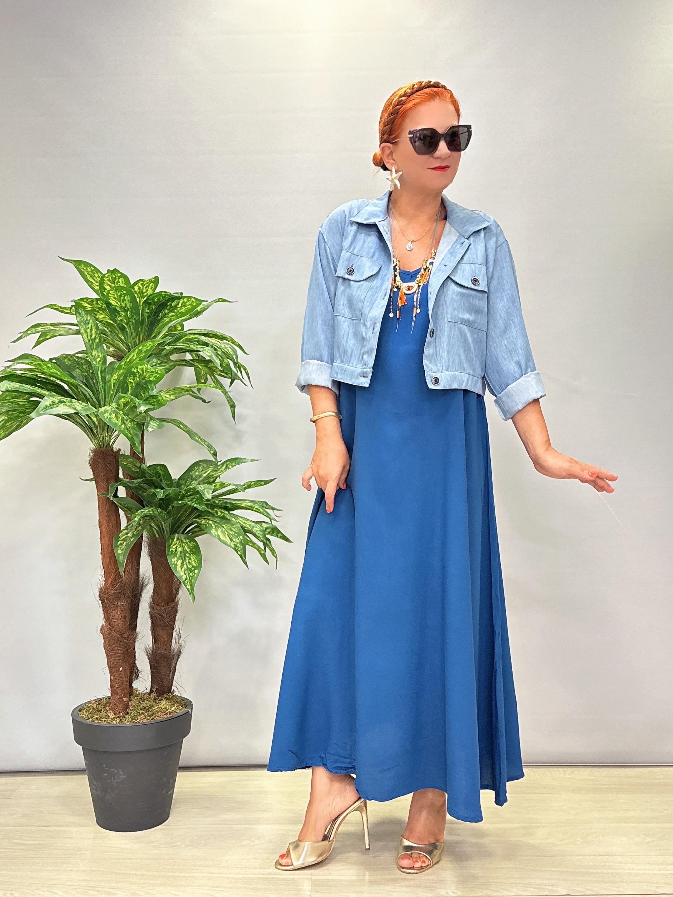 2085 Elbise / Ceket Takım Mavi