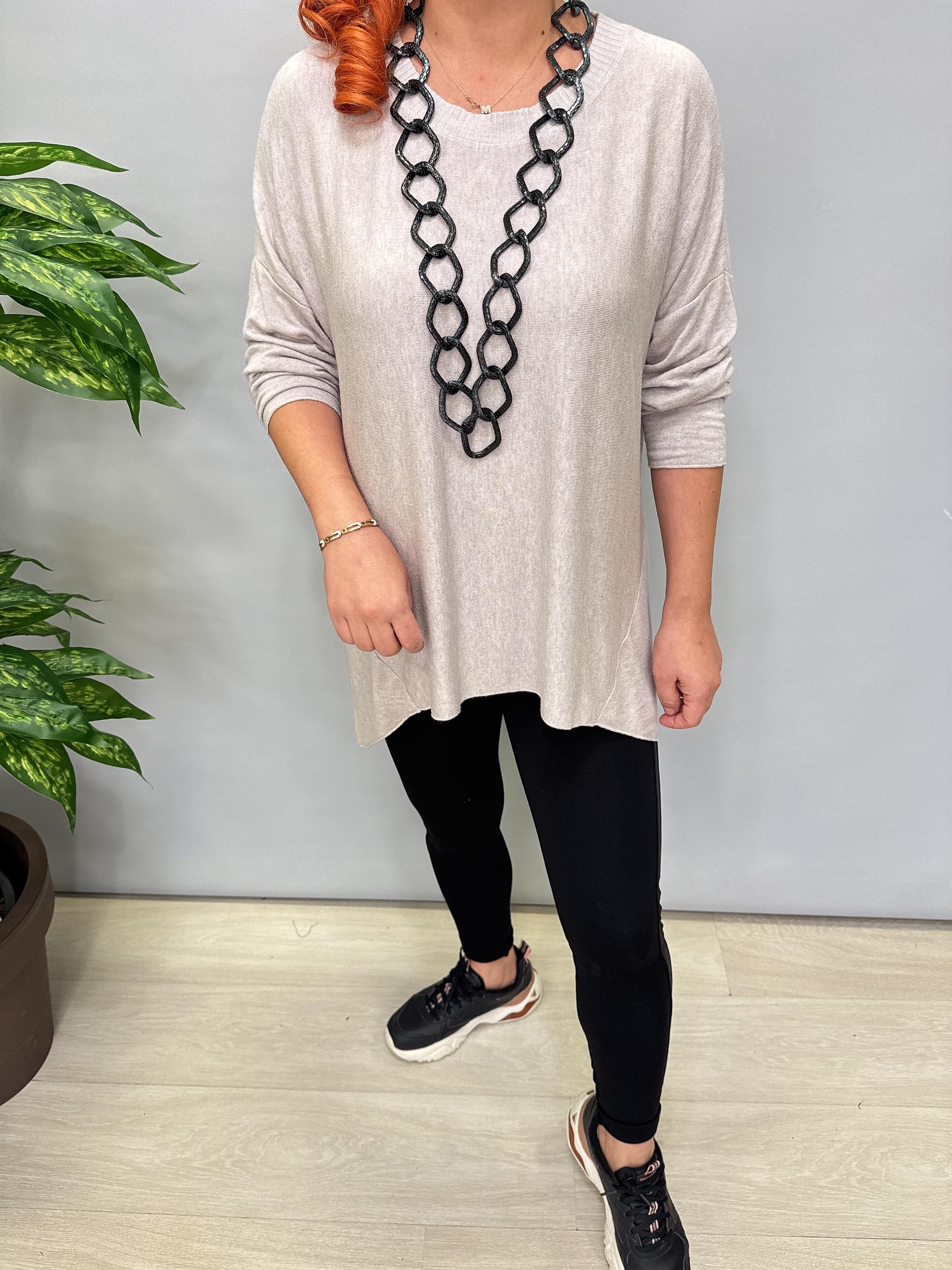 2121 Italyan Tunik Triko Bluz Taş