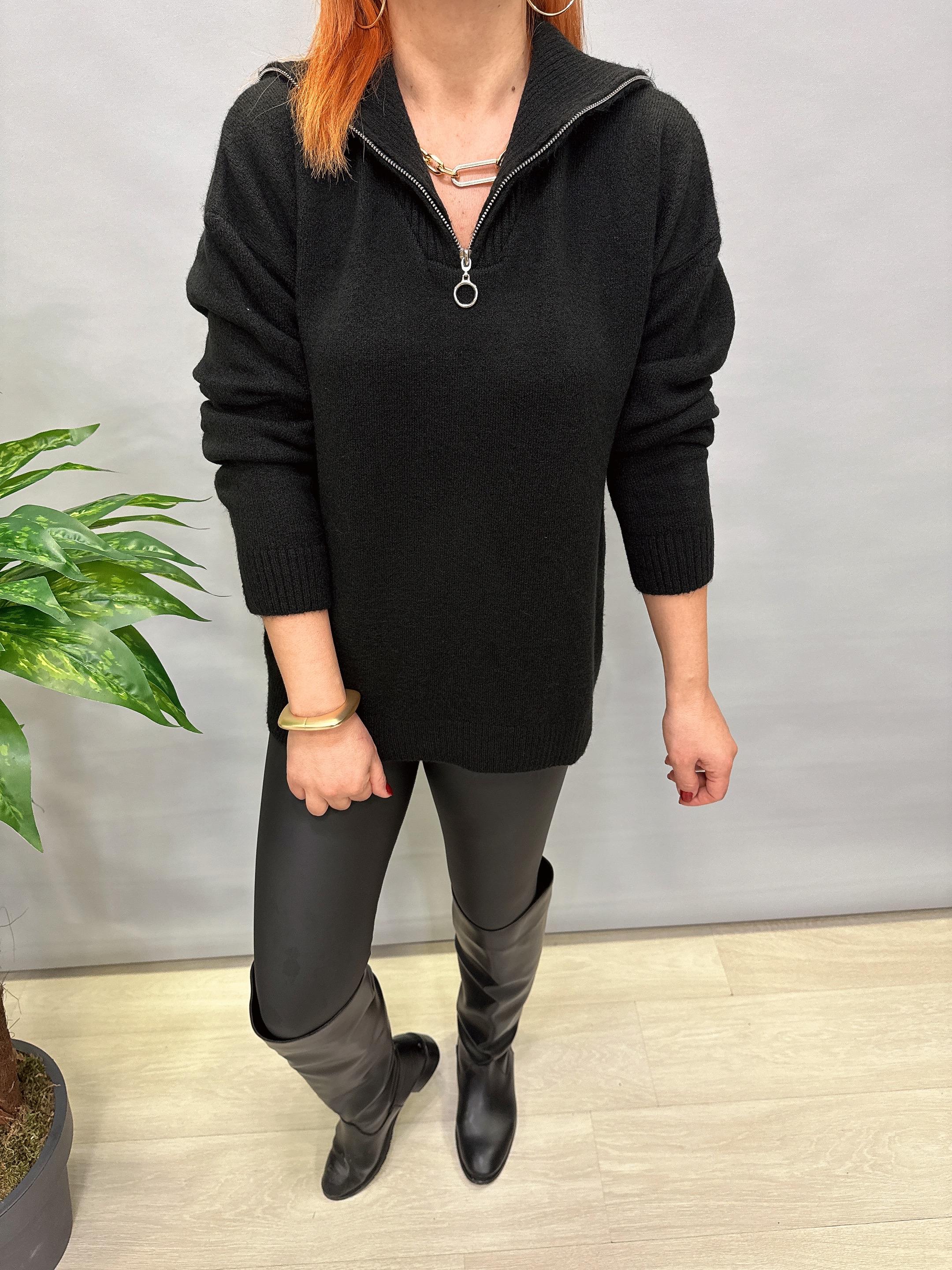 21745 YAKA FERMUAR ESNEK KAZAK SİYAH