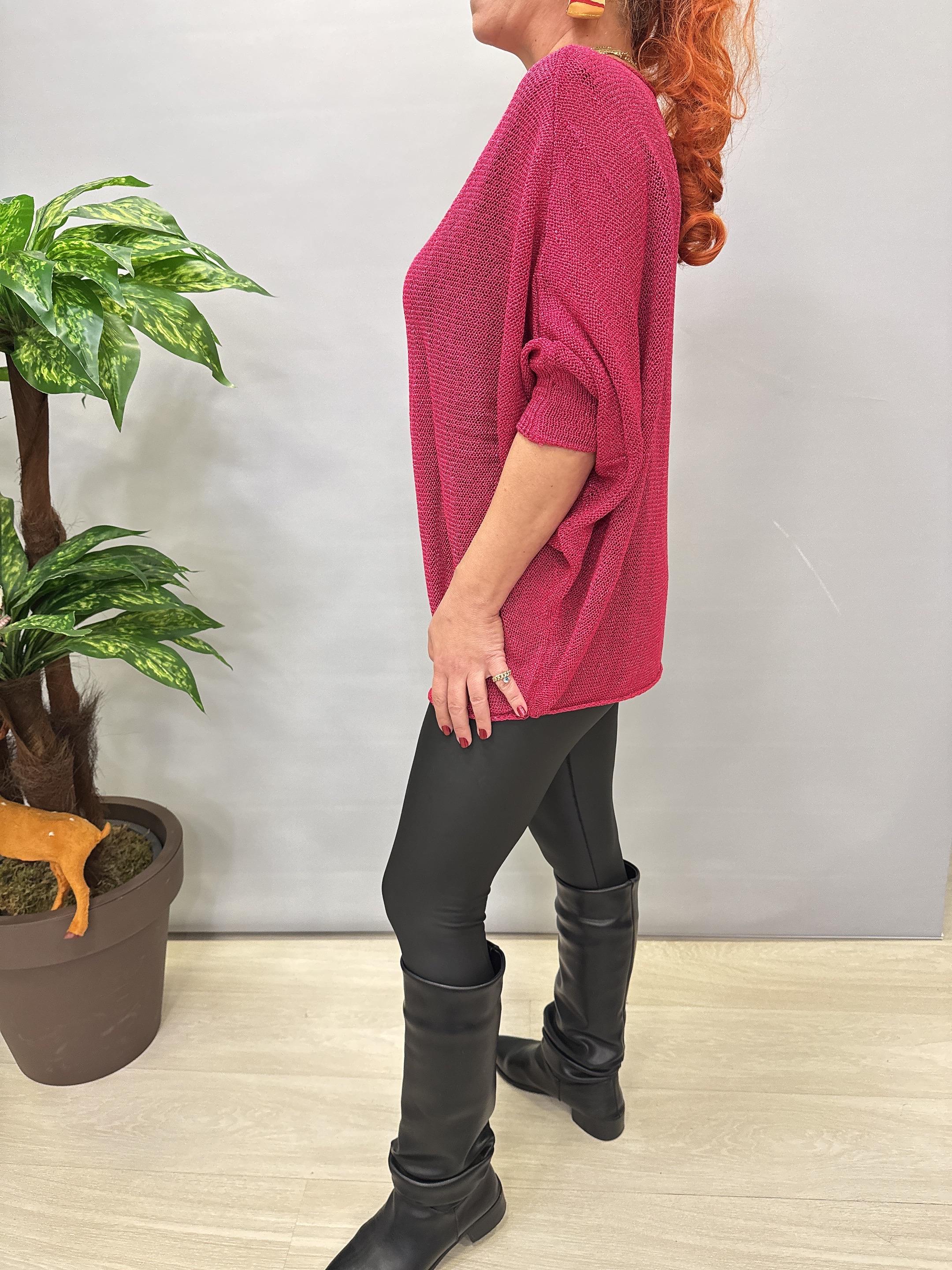 2320 Merserize Triko Bluz Fuşya