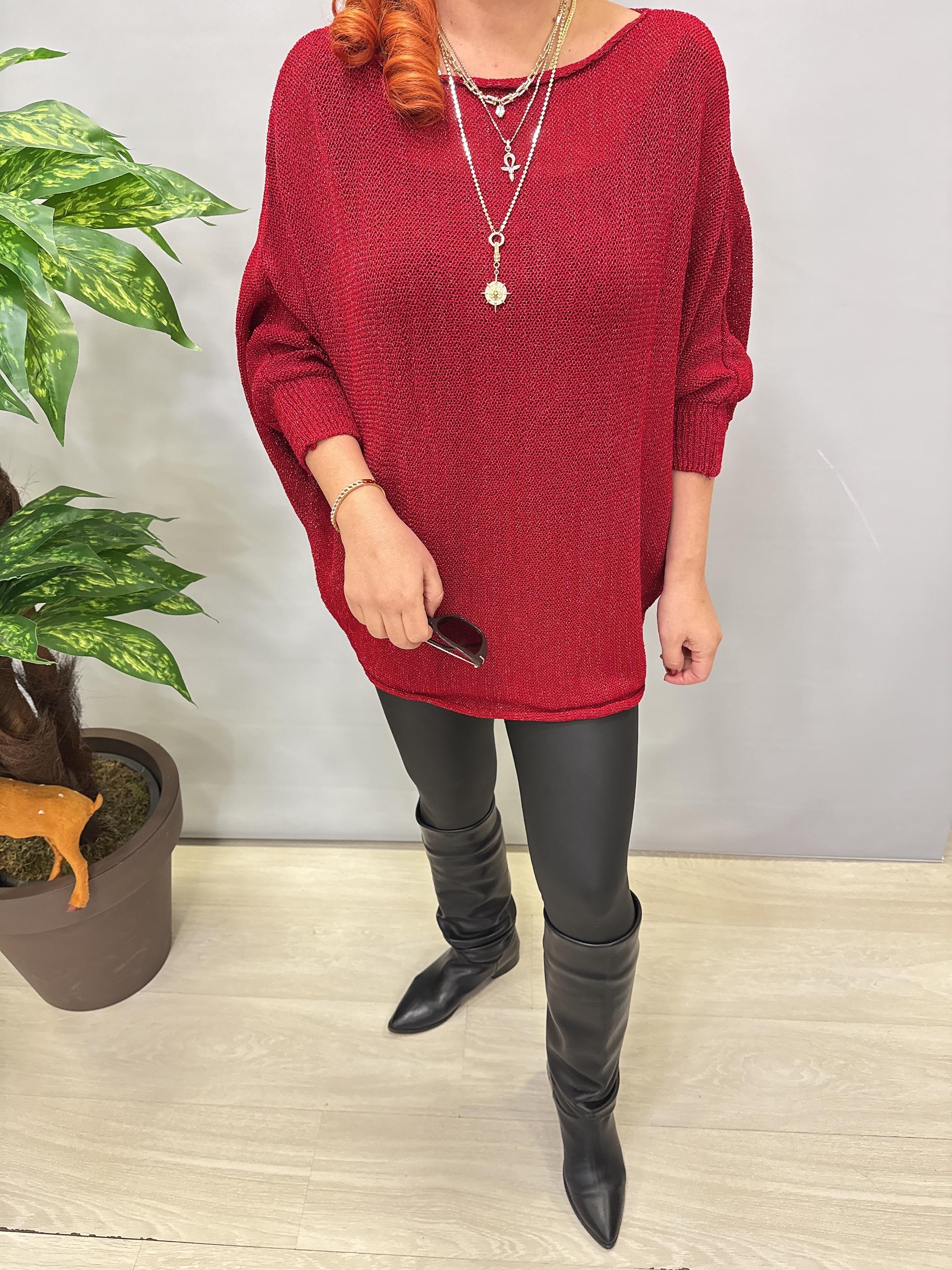 2320 Merserize Triko Bluz Kırmızı 