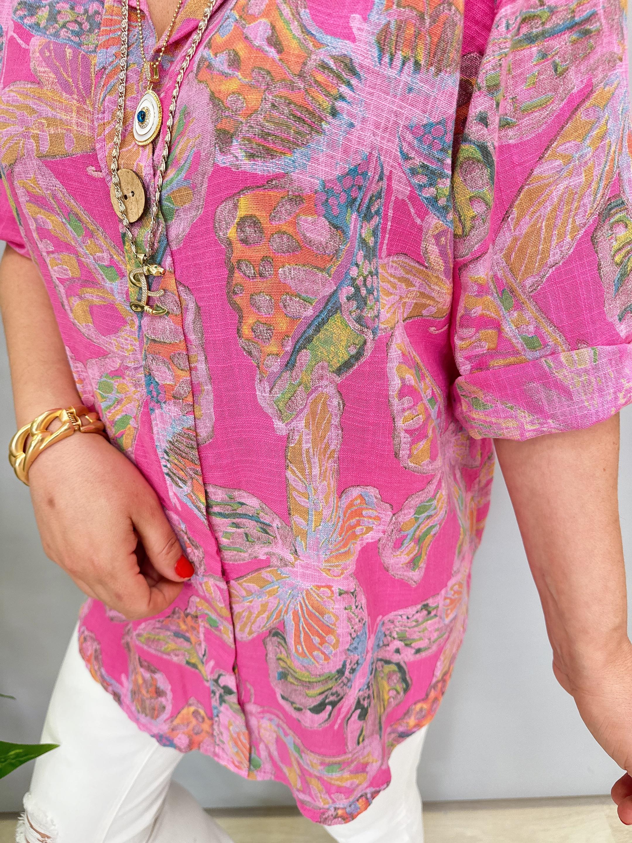 2330 İTALYAN PAMUKLU BLUZ PEMBE