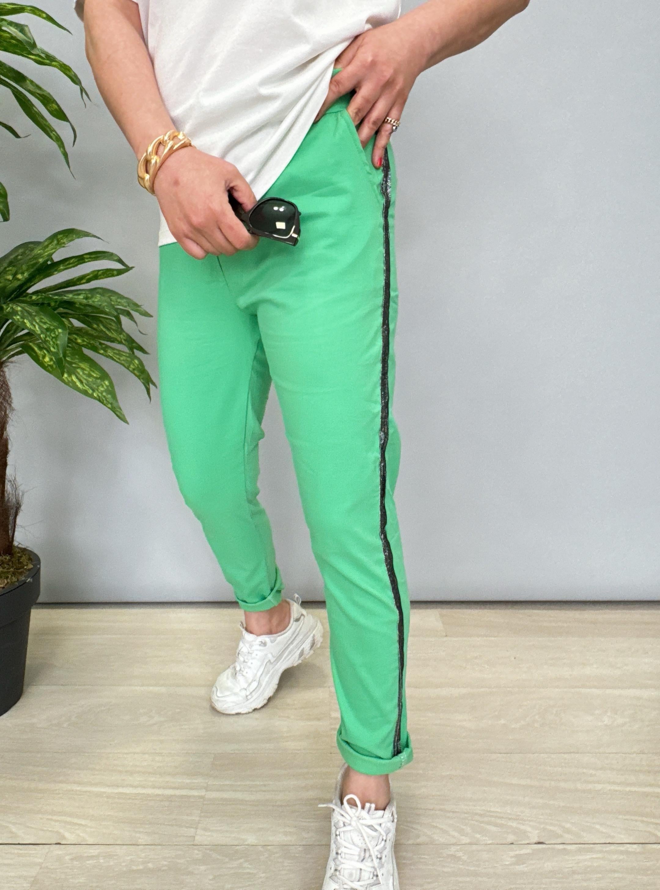 2345 Likralı Pantolon Yeşil