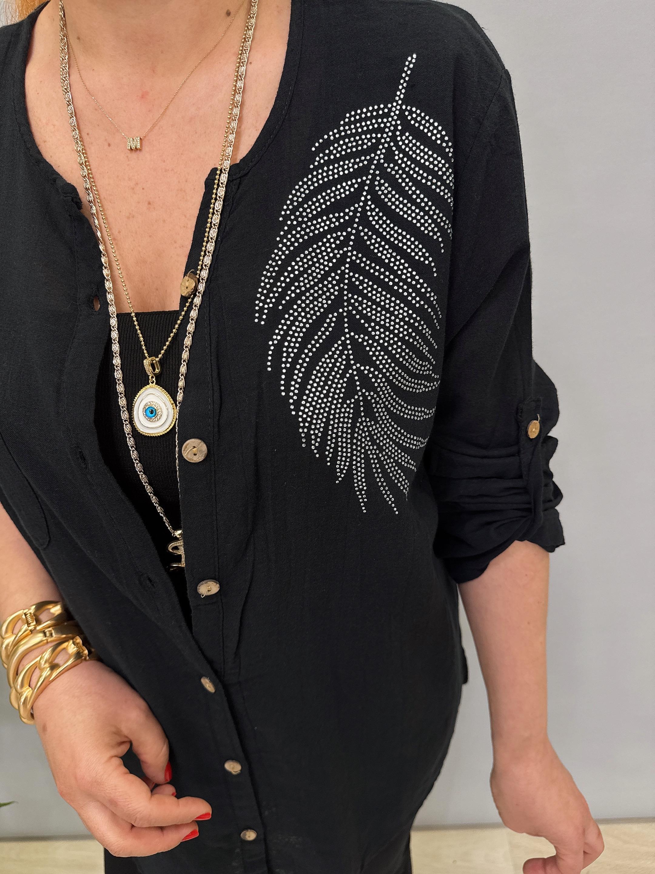 2519 PAMUKLU İNCE GÖMLEK CEKET SİYAH