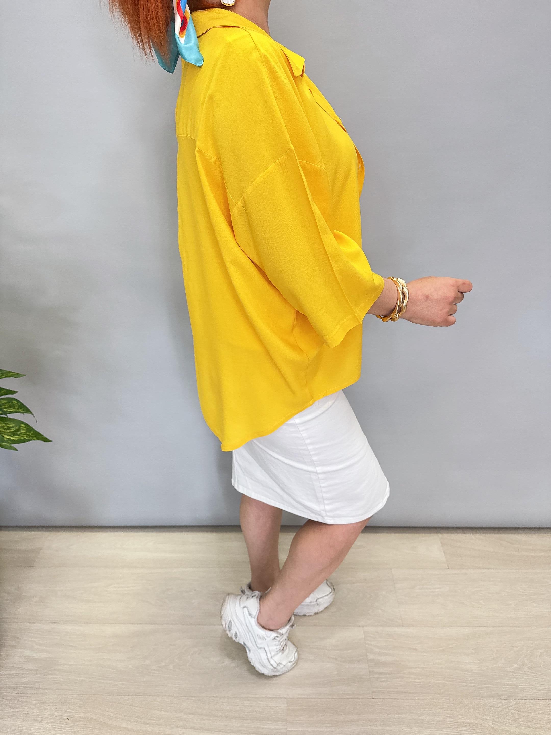 2415 SIRT DETAY GÖMLEK SARI