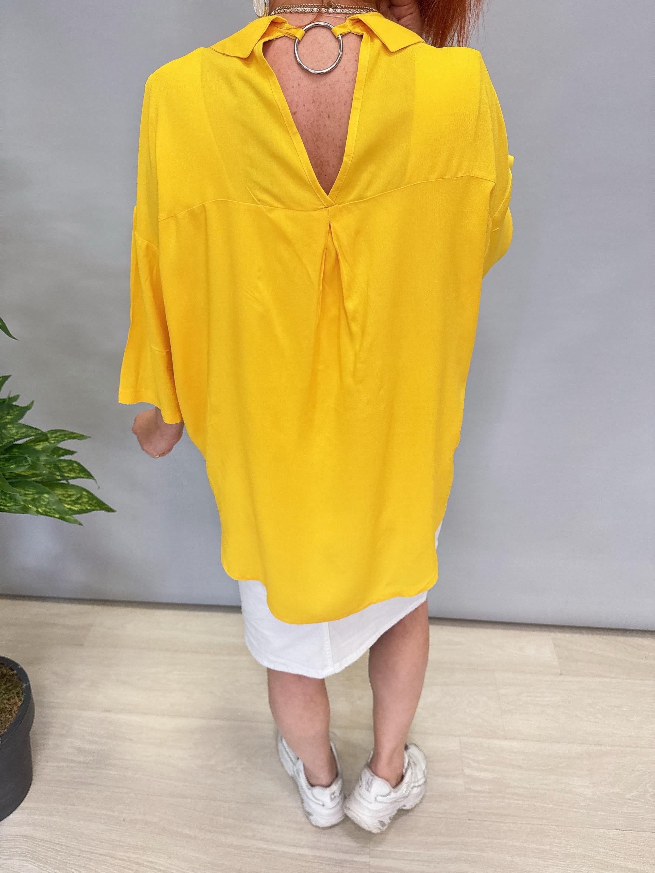 2415 SIRT DETAY GÖMLEK SARI