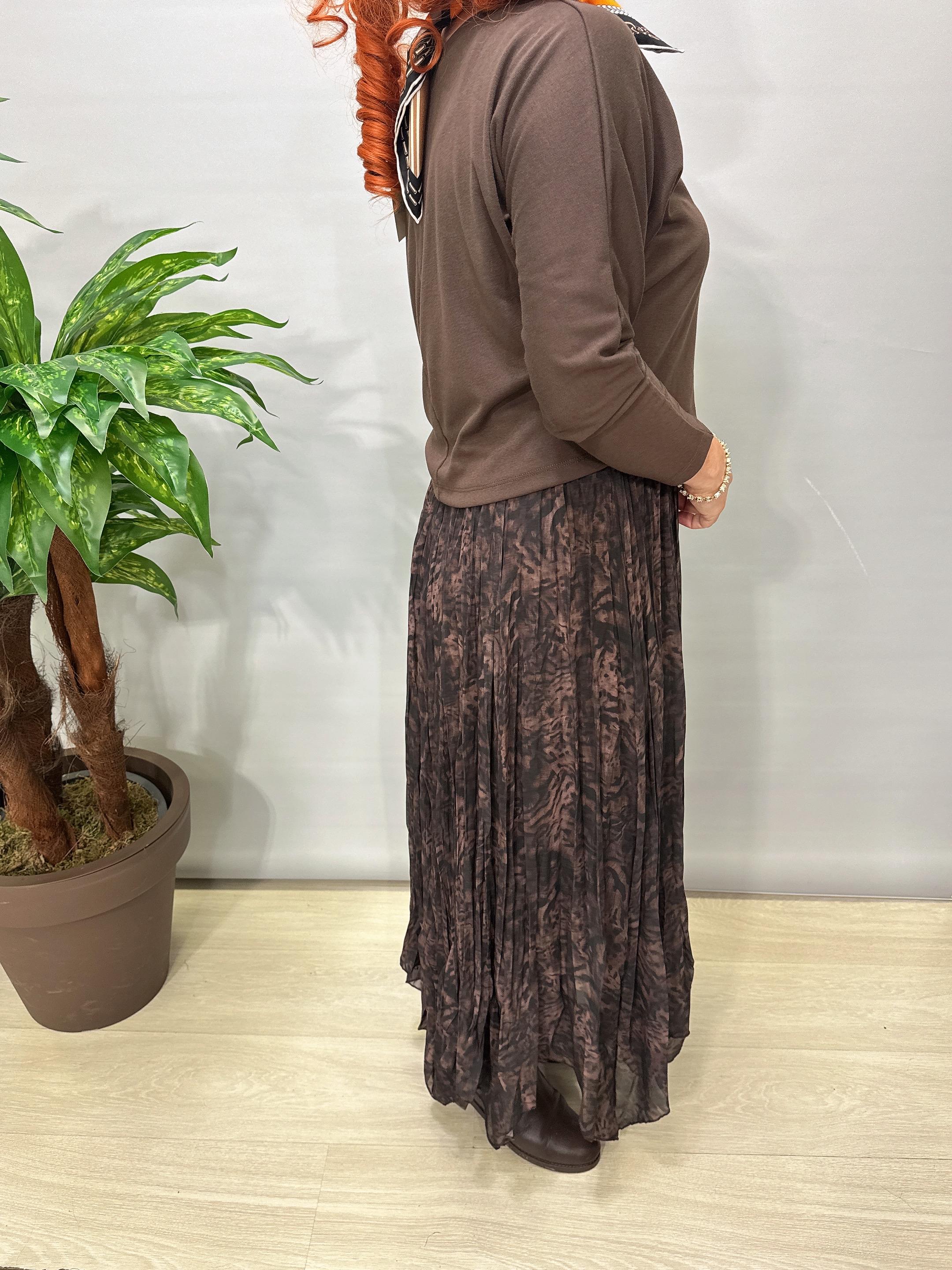 2441Tasarım Elbise Kahve 