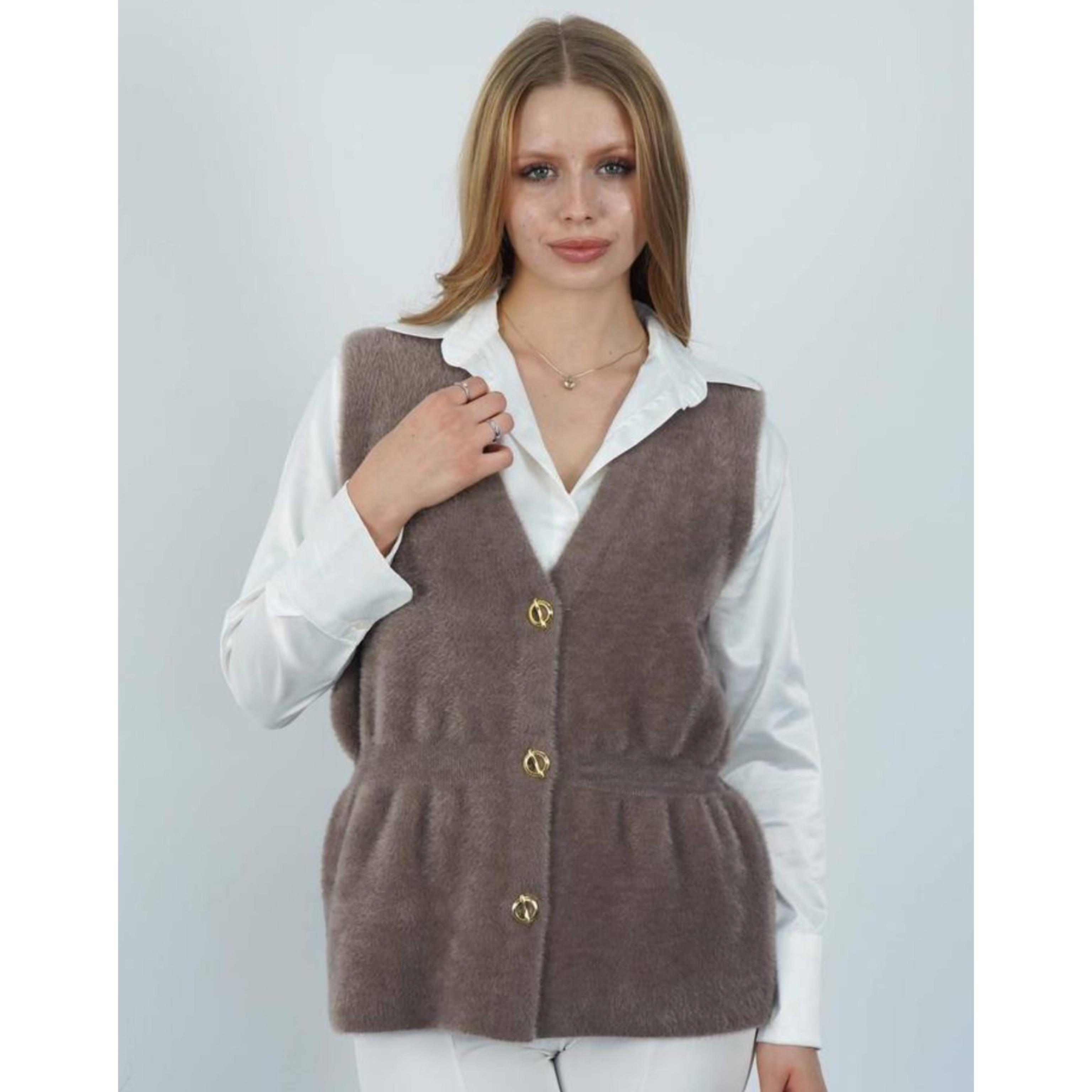 2515 Angora Yelek Vizon