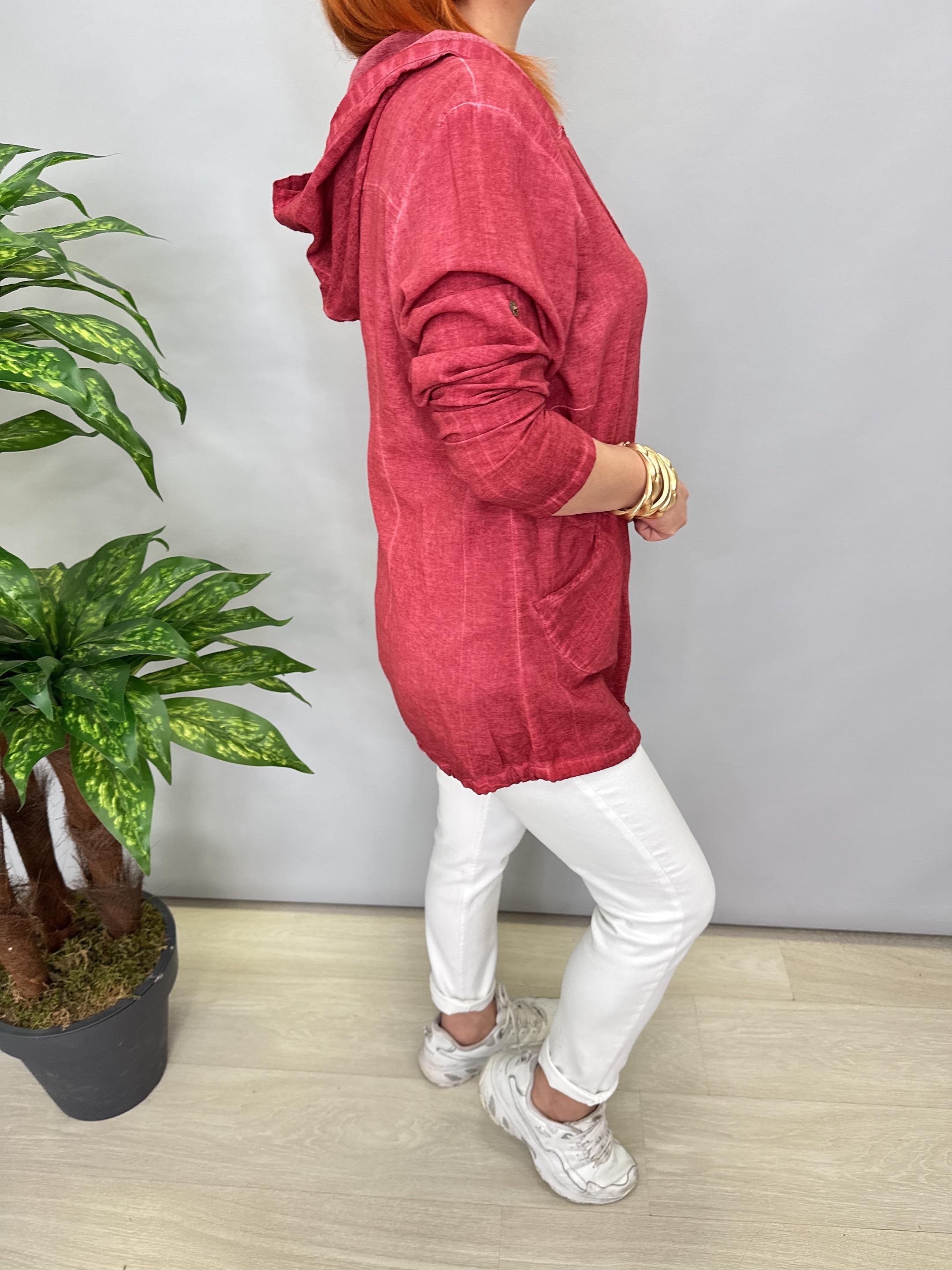 2519 PAMUKLU MEVSİMLİK İNCE CEKET KİREMİT/MERCAN