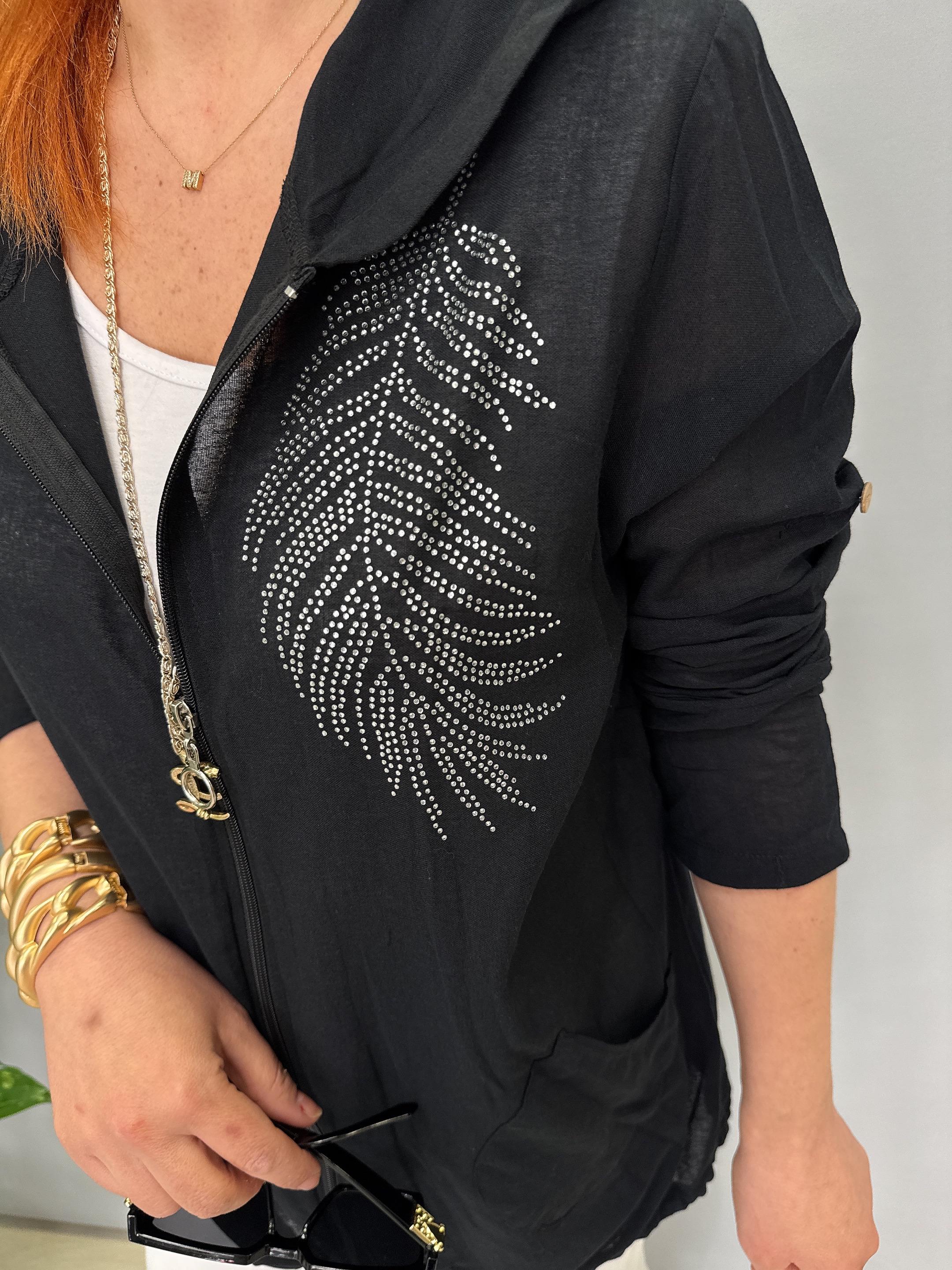 2519 PAMUKLU MEVSİMLİK İNCE CEKET SİYAH