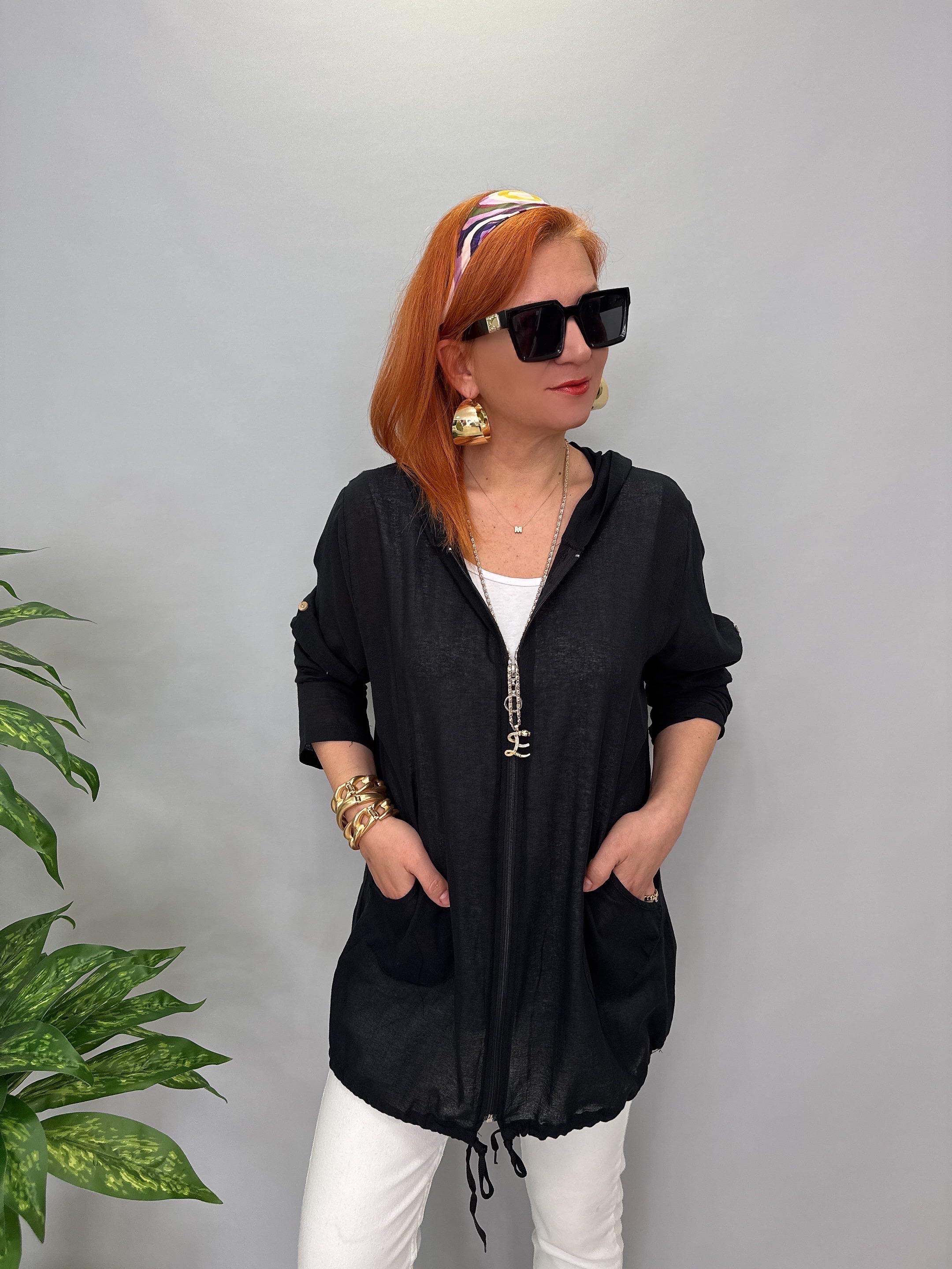 2519 PAMUKLU MEVSİMLİK İNCE CEKET SİYAH