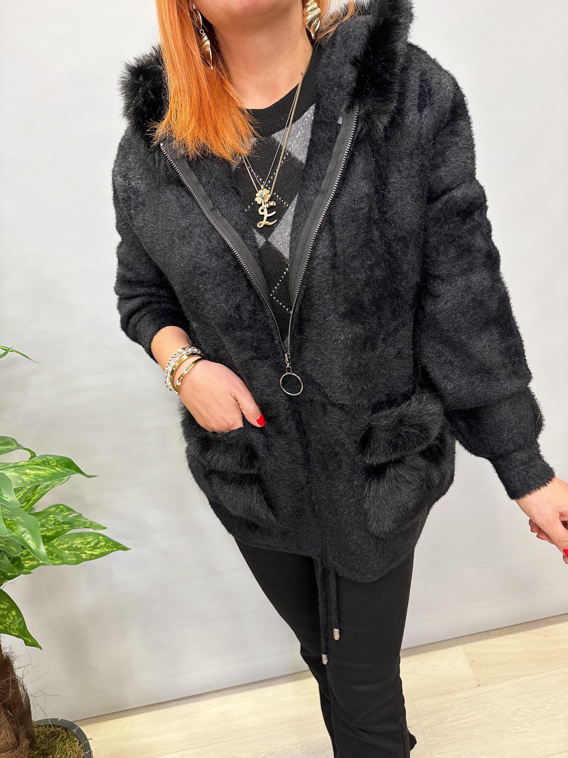 2528 İTHAL ANGORA KÜRK SİYAH