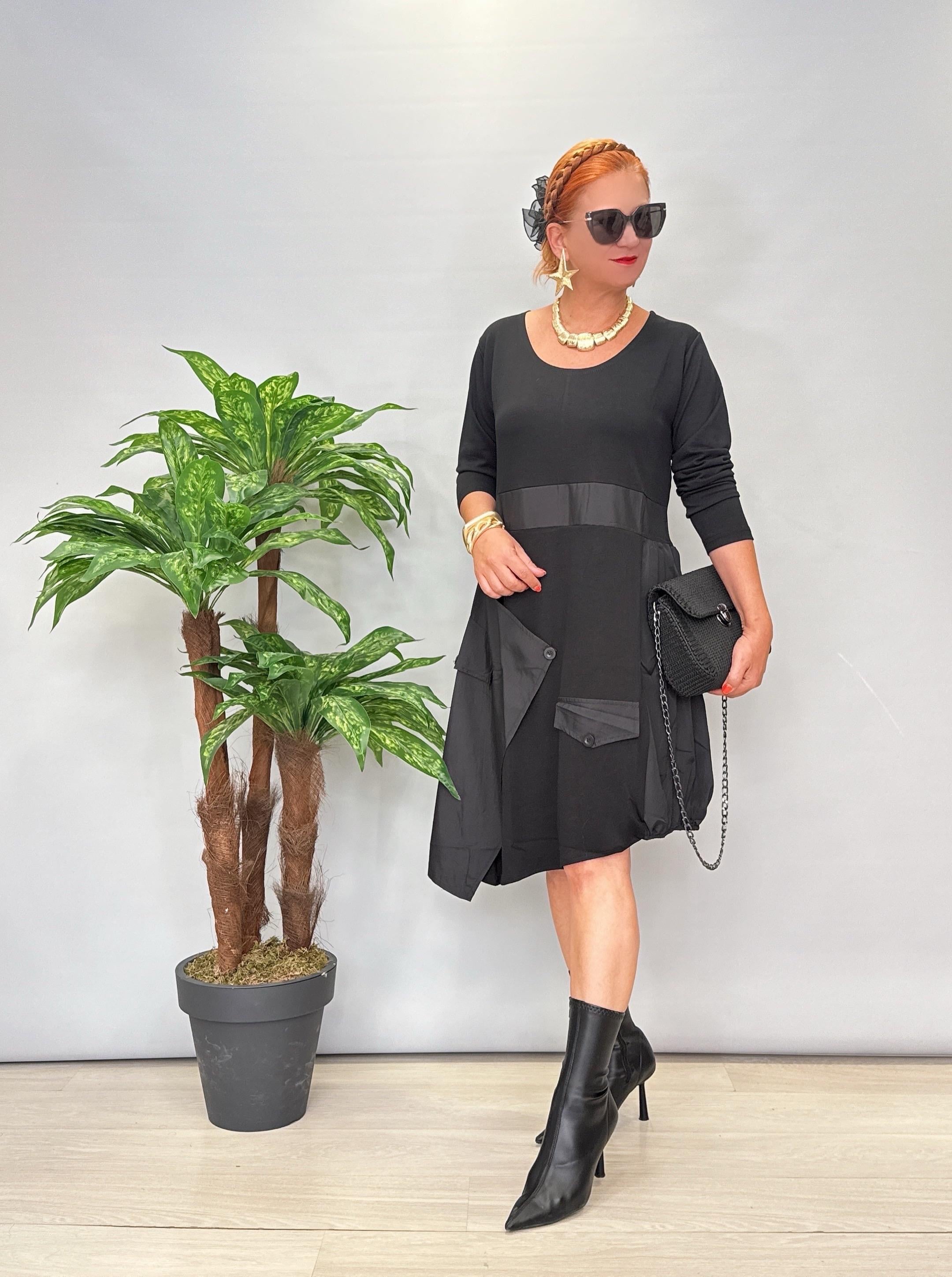 2555 DR Tasarım Modal Asimetrik Elbise 