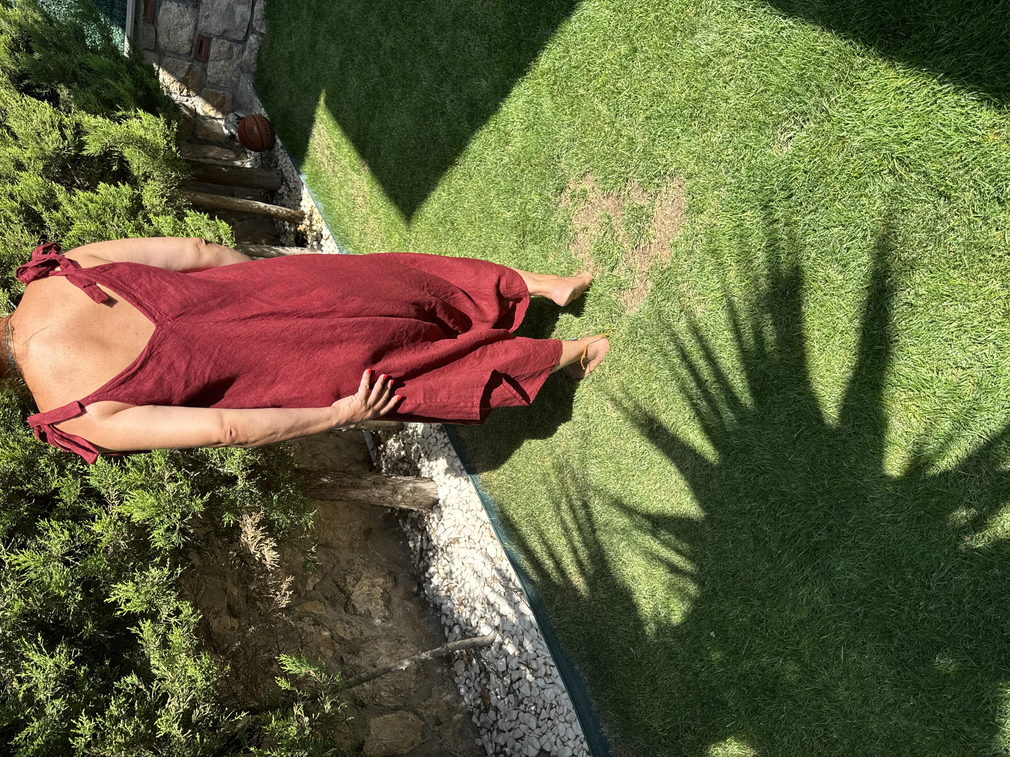 2560 Italyan Keten Tulum Bordo
