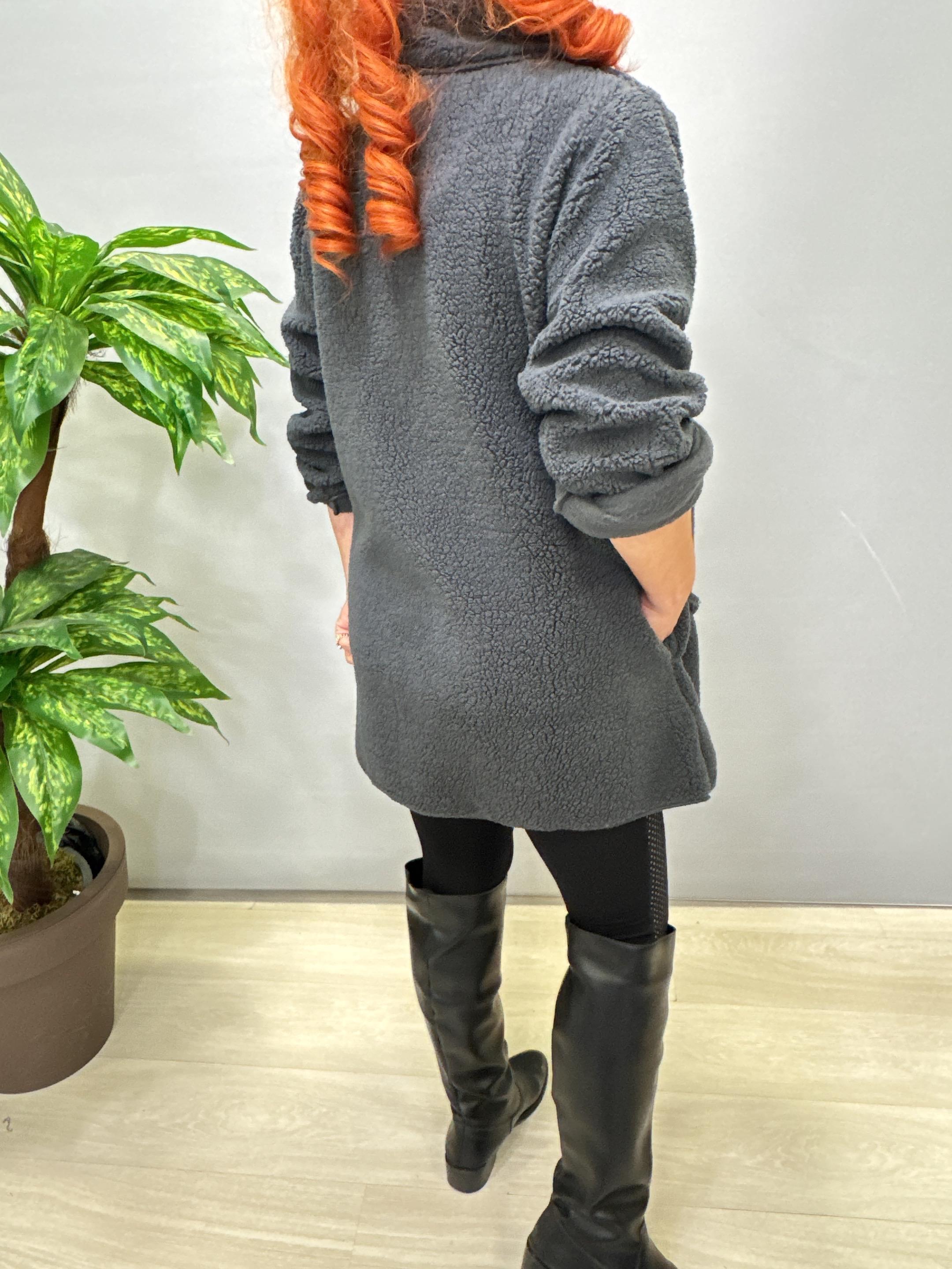 2646 Peluş Ceket Antrasit