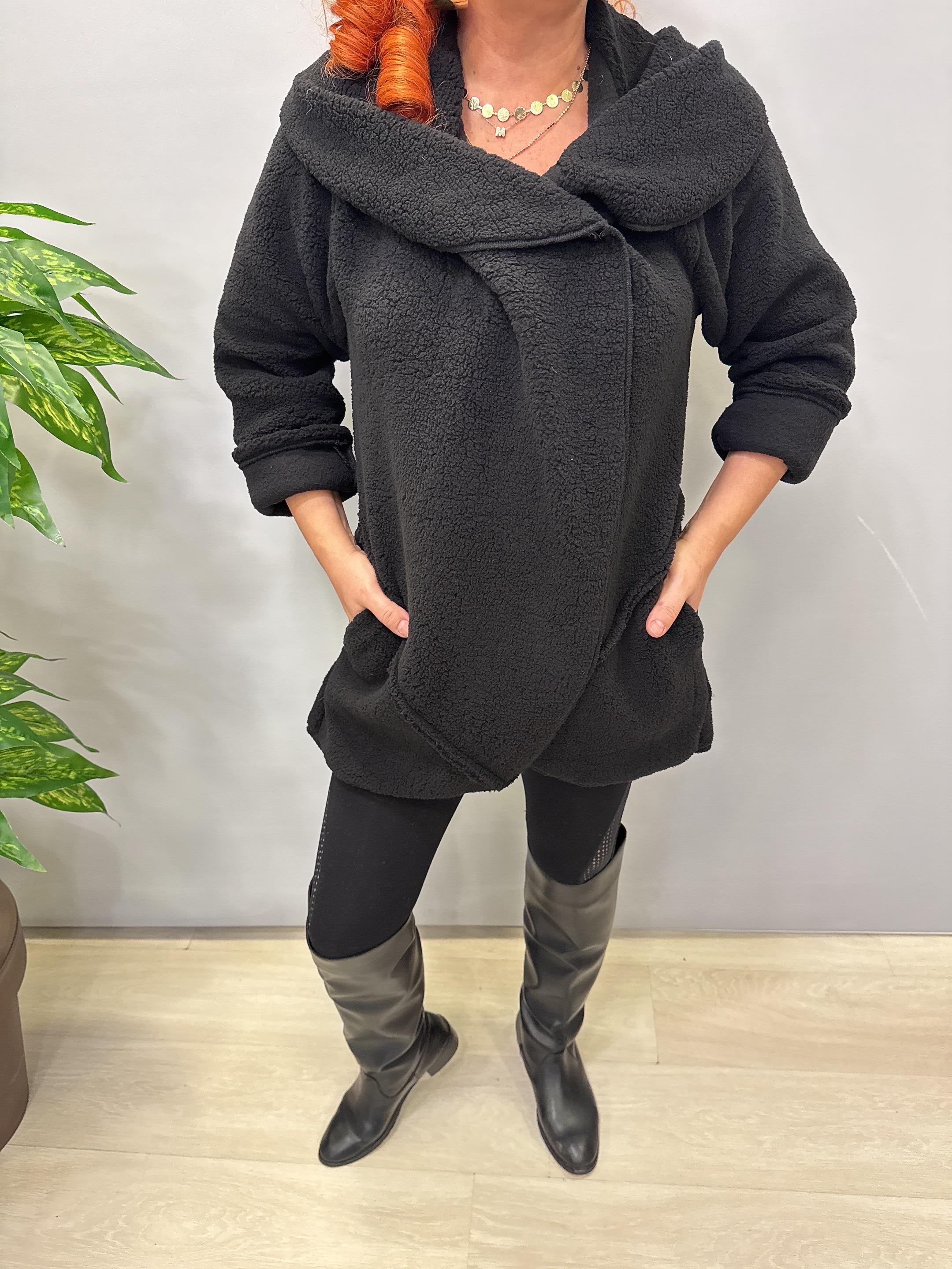 2646 Peluş Ceket Siyah