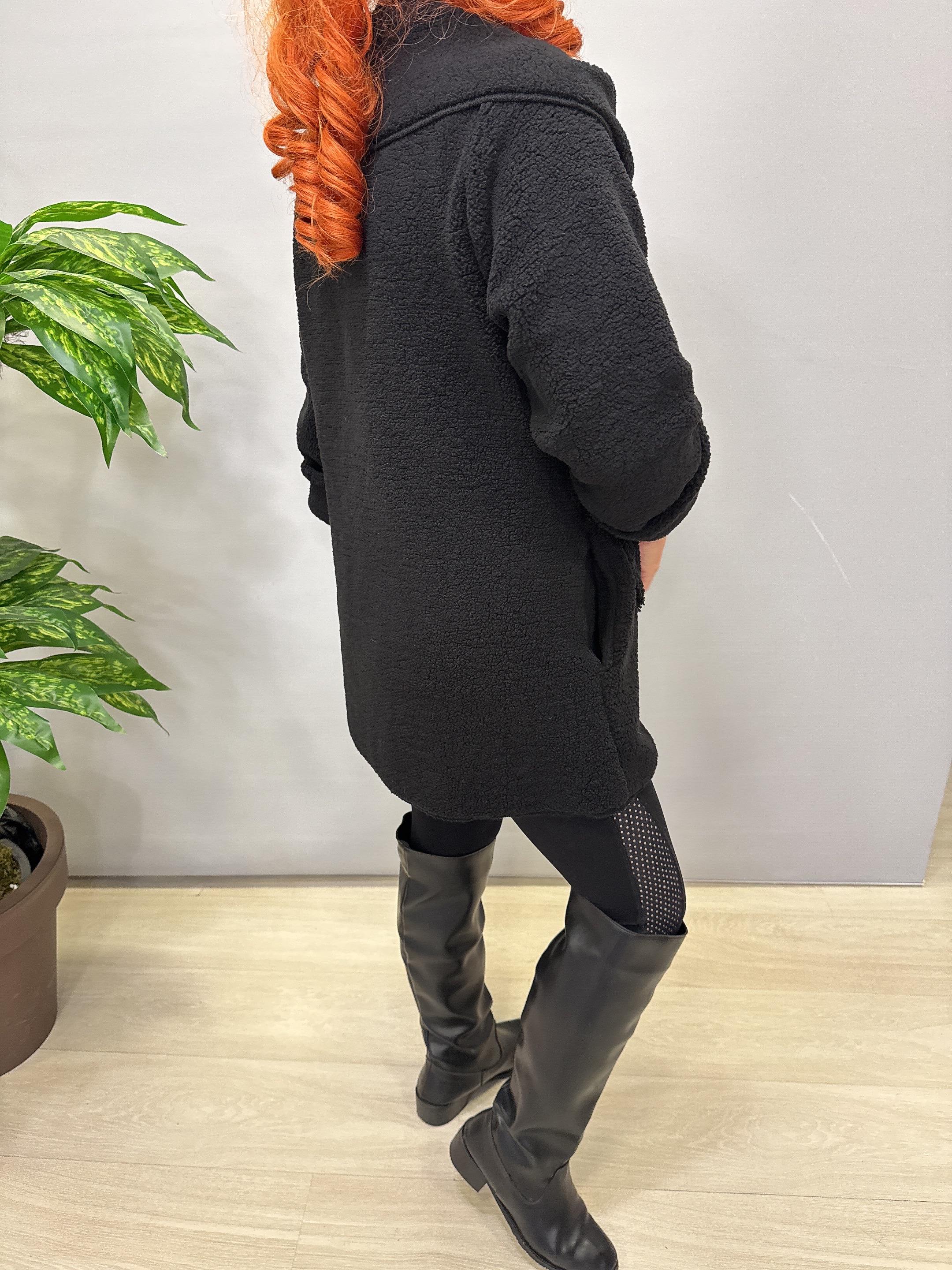 2646 Peluş Ceket Siyah