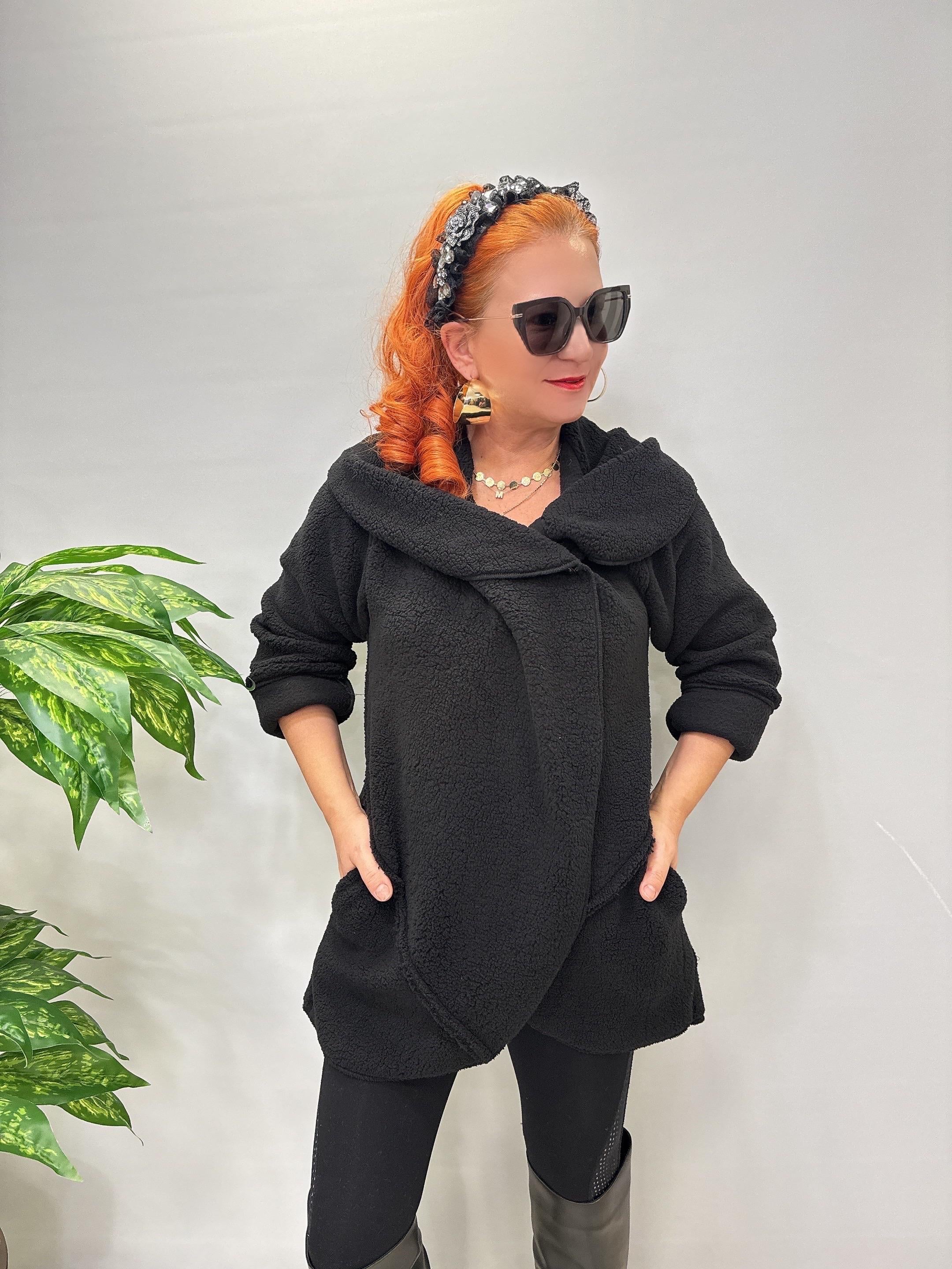 2646 Peluş Ceket Siyah