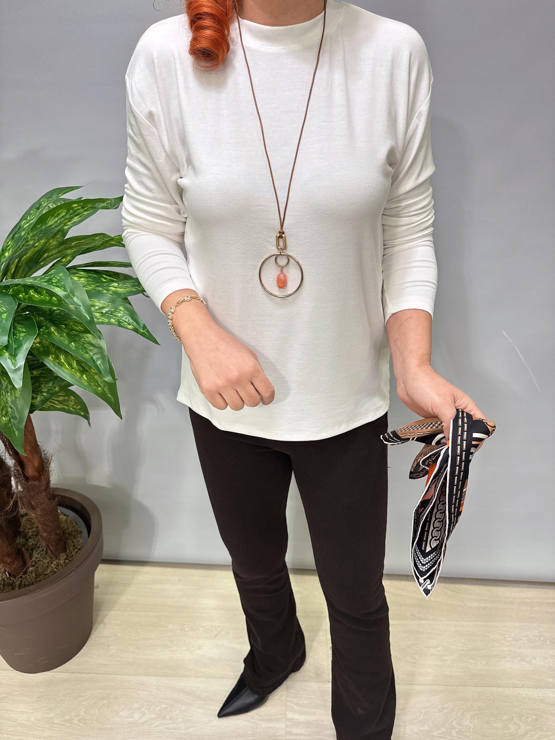 2650 1 Beden Küçük Alınız Modal Basic Bluz Ekru