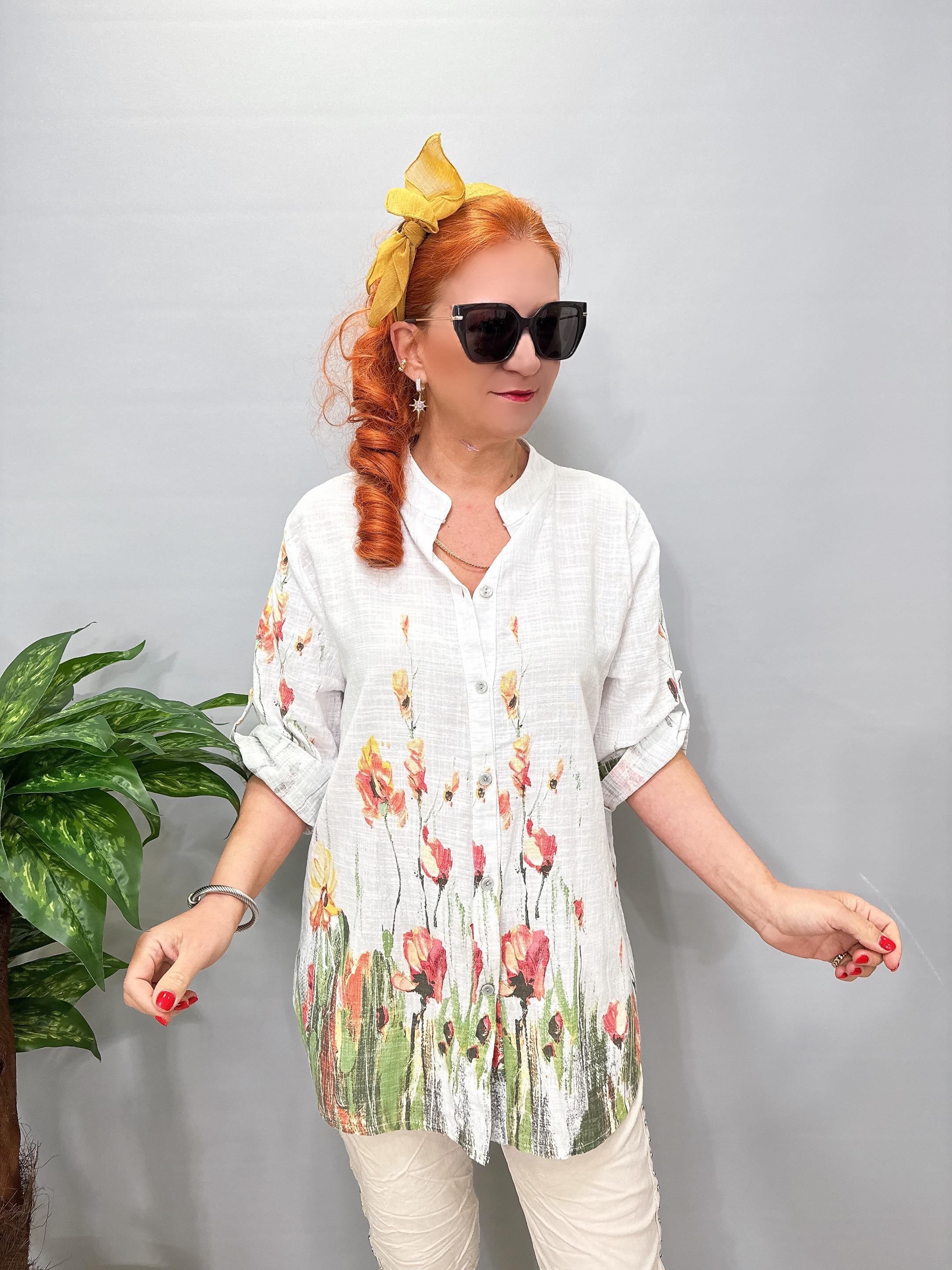 2690  Italyan Pamuklu Gömlek/Ceket Beyaz