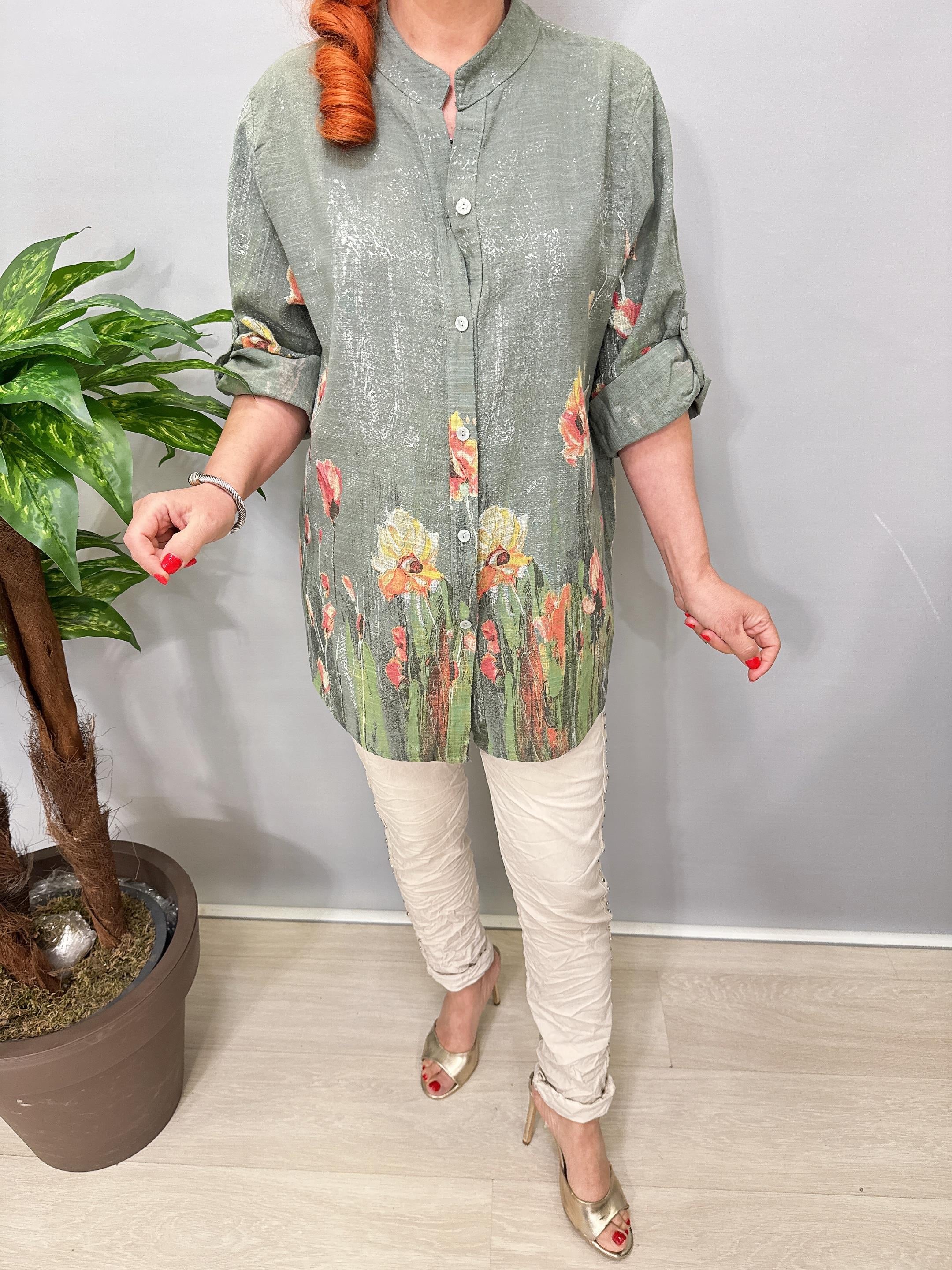 2690  Italyan Pamuklu Gömlek/Ceket Haki